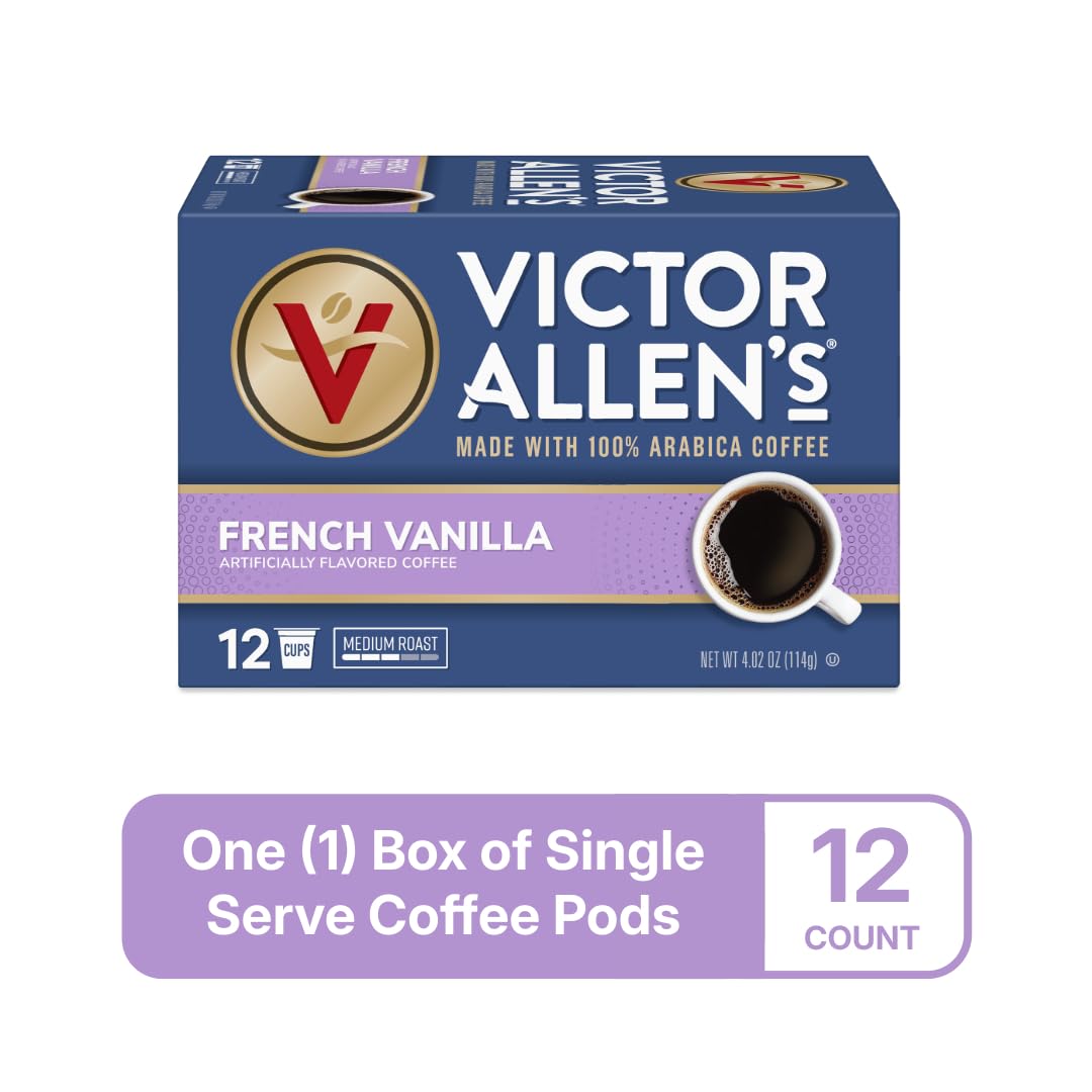 Victor Allen's Coffee Hazelnut Flavored, Medium Roast, 80 Count, Single Serve Coffee Pods for Keurig K-Cup Brewers