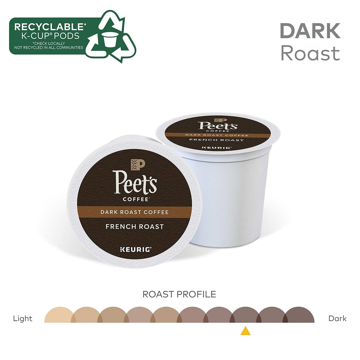 Peet's Coffee, Dark Roast Keurig K-Cup Pods - Major Dickason's Blend 75 Count (1 Box of 75 Pods)