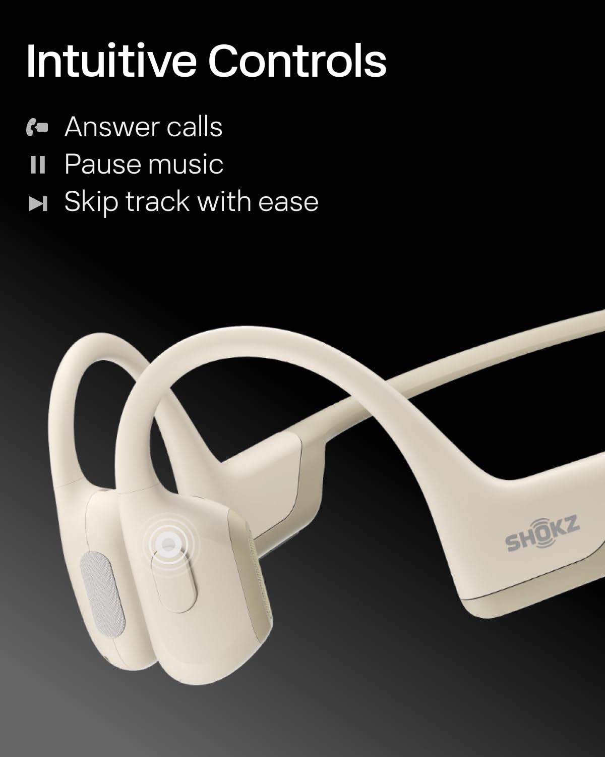 SHOKZ OpenRun Pro-Bone Conduction Headphones, Open-Ear Bluetooth Wireless Sport Headphones for Running and Workout, Sweat Resistant, Long Battery Life, Premium Deep Bass, Mic，with Hair Band, Black