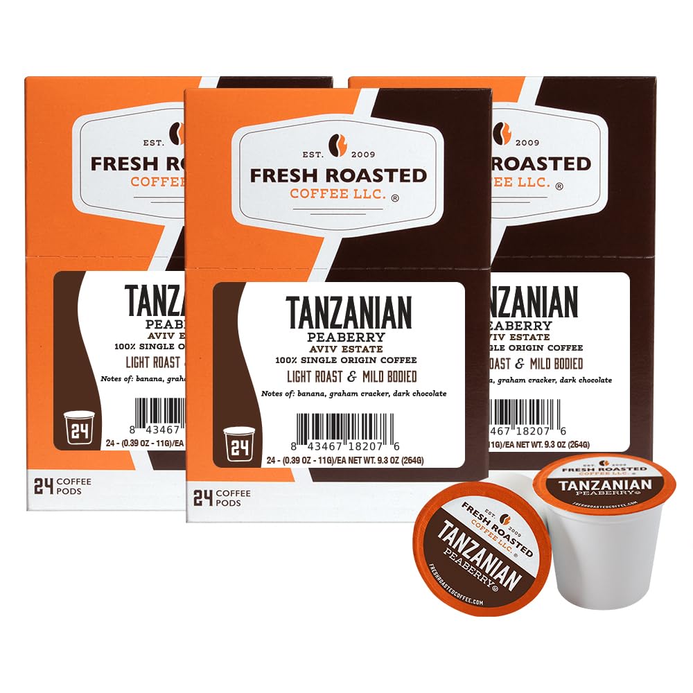Fresh Roasted Coffee, Italian Roast, Dark, 96 Pods for K Cup Brewers