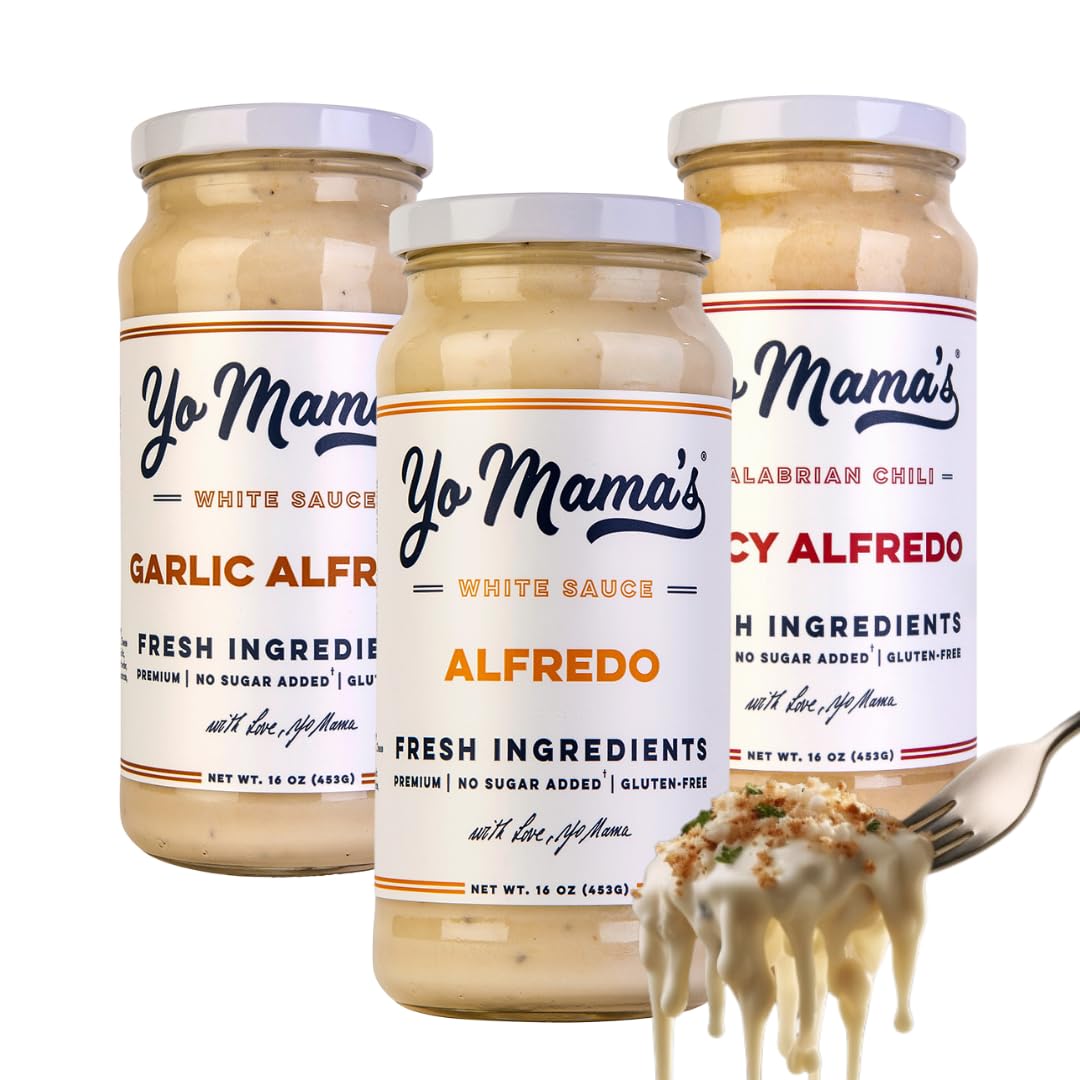 Yo Mama's Foods Keto Marinara Pasta Sauce - (3) 12.5 Ounce Jars - No Sugar Added, Low Carb, Low Sodium, Gluten Free, Paleo Friendly, and Made with Fresh, Non-GMO Tomatoes