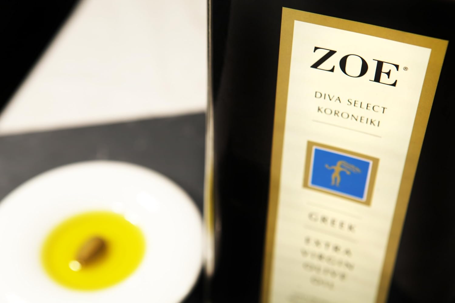 ZOE Diva Select Koroneiki Greek Extra Virgin Olive Oil 3 L (101.4 fl oz) Tin | Cold Pressed, 100% Koroneiki Olives, Imported