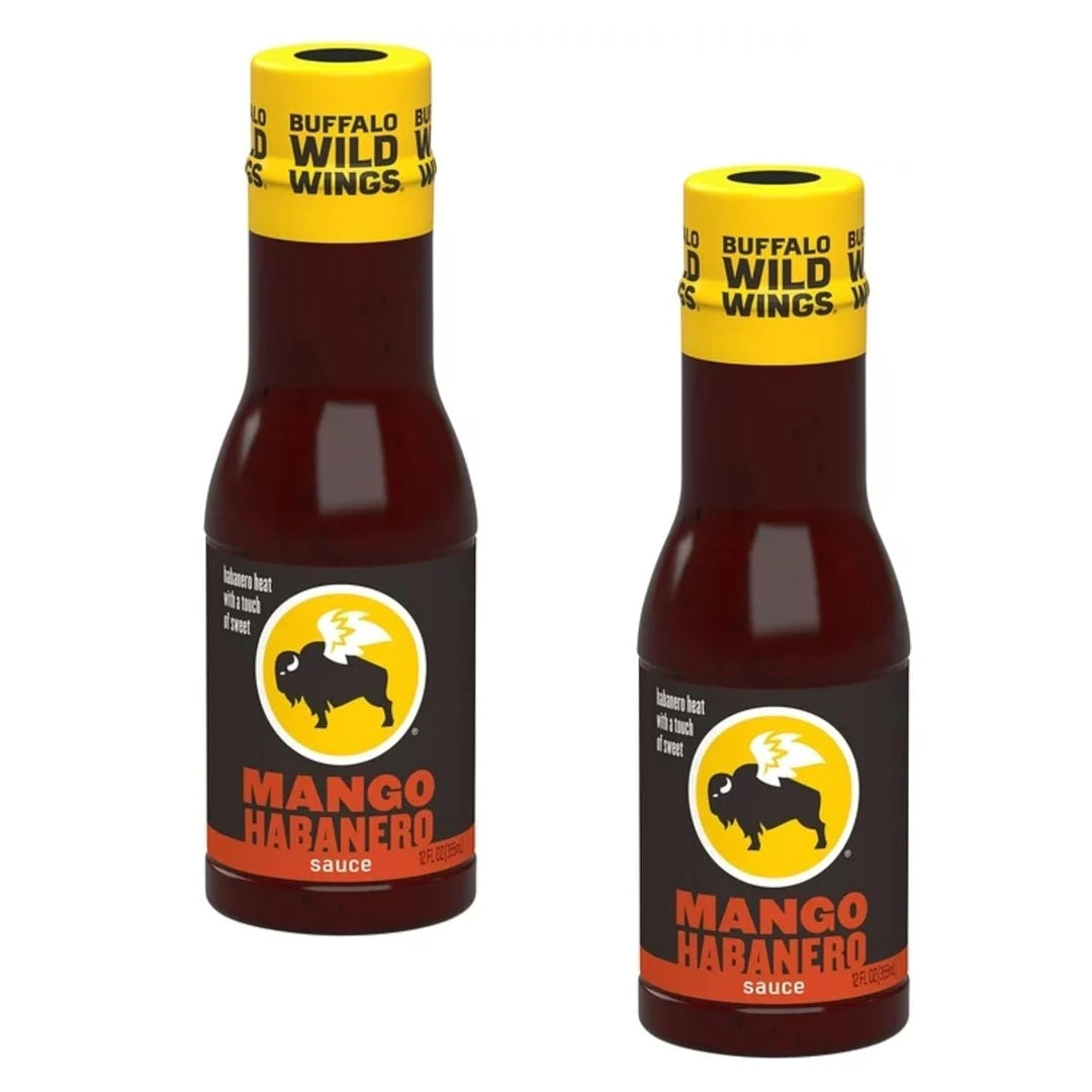 Buffalo Wild Wings Mango Habanero Sauce - Pack of 2 - Elevate you Sauce Game - Feel the Burn with Mango Habanero - Two Sensations One Bottle