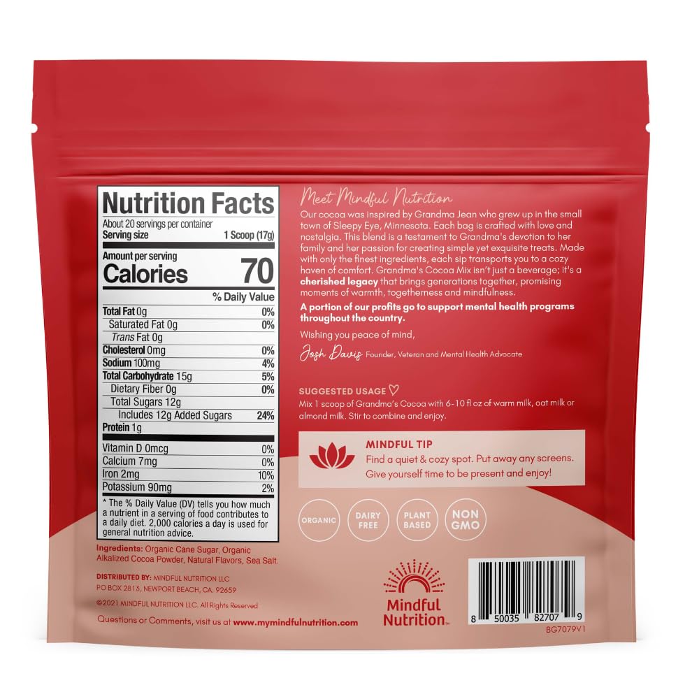Mindful Nutrition Grandmas Organic Hot Chocolate Mix (Original)