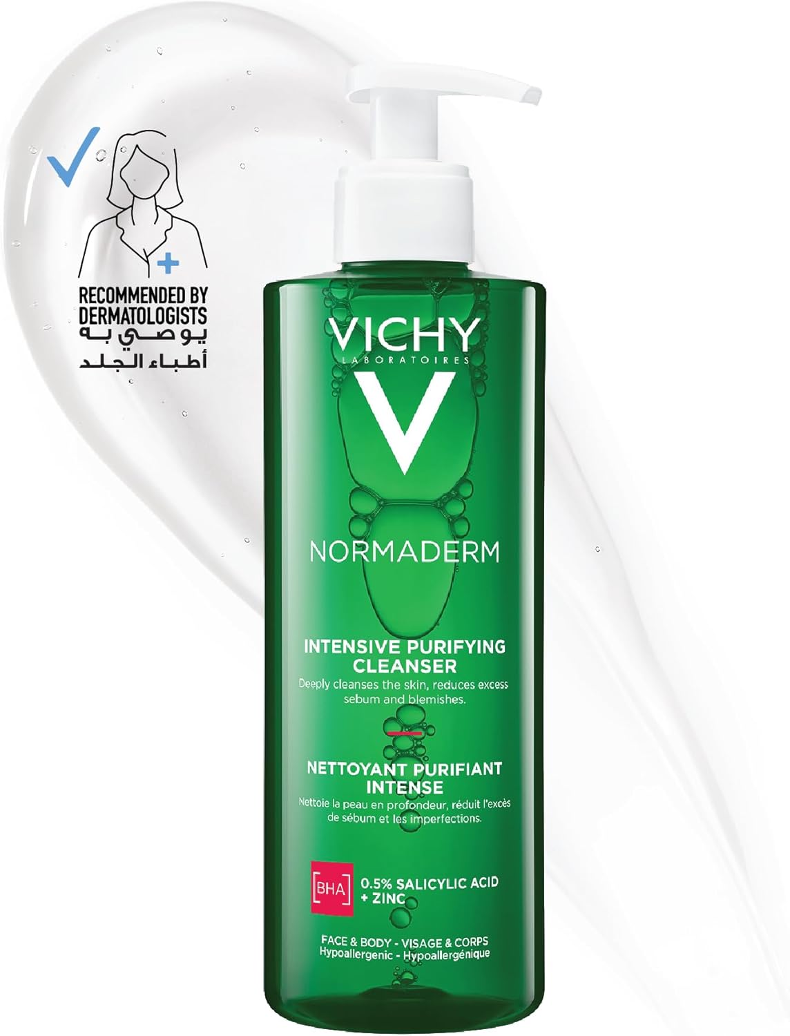 Vichy Normaderm Phytosolution Face Cleanser Gel for Oily/Acne Skin with Salicylic Acid 400ml
