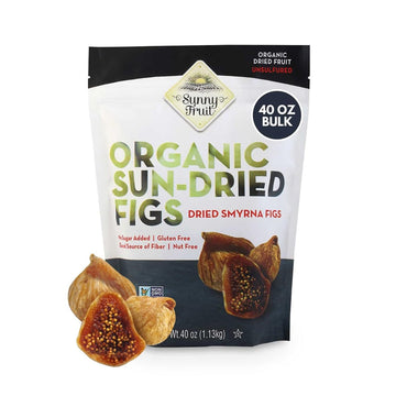 Sunny Fruit Organic Turkish Dried Figs, 2.5 Pound Bulk Bag | No Preservatives, No Sugar Added | Healthy, Sweet Snack | ORGANIC, NON-GMO, VEGAN, HALAL, KOSHER