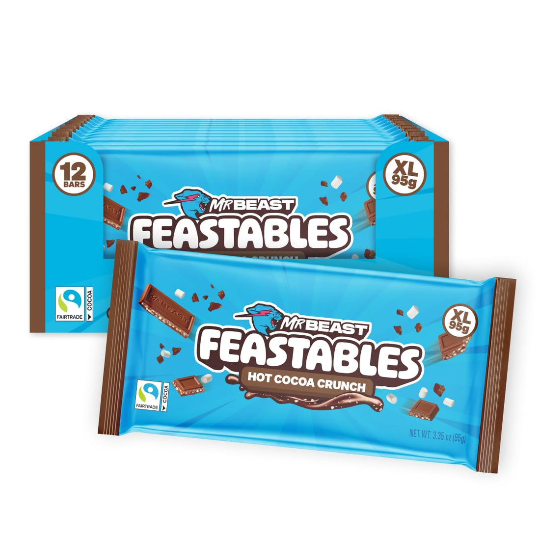 Feastables MrBeast Peanut Butter Jack-O-Lantern, Milk Chocolate & Creamy Peanut Butter Filling, Cups for Adults & Kids, Chocolate Candy for Halloween Snacks, Made With Fairtrade Cocoa, 30 Count
