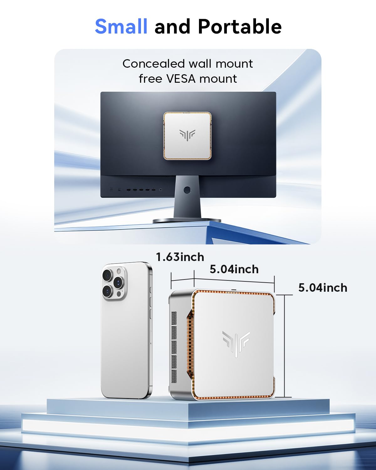 KAMRUI Pinova P2 Mini PC 16GB RAM 512GB SSD, AMD Ryzen 4300U(Beats 10110U/3500U/N95,Up to 3.7GHz,4C/8T)Mini Computers,Triple 4K Display/HDMI+DP+Type-C/WiFi/BT for Home/Business Mini Desktop Computers
