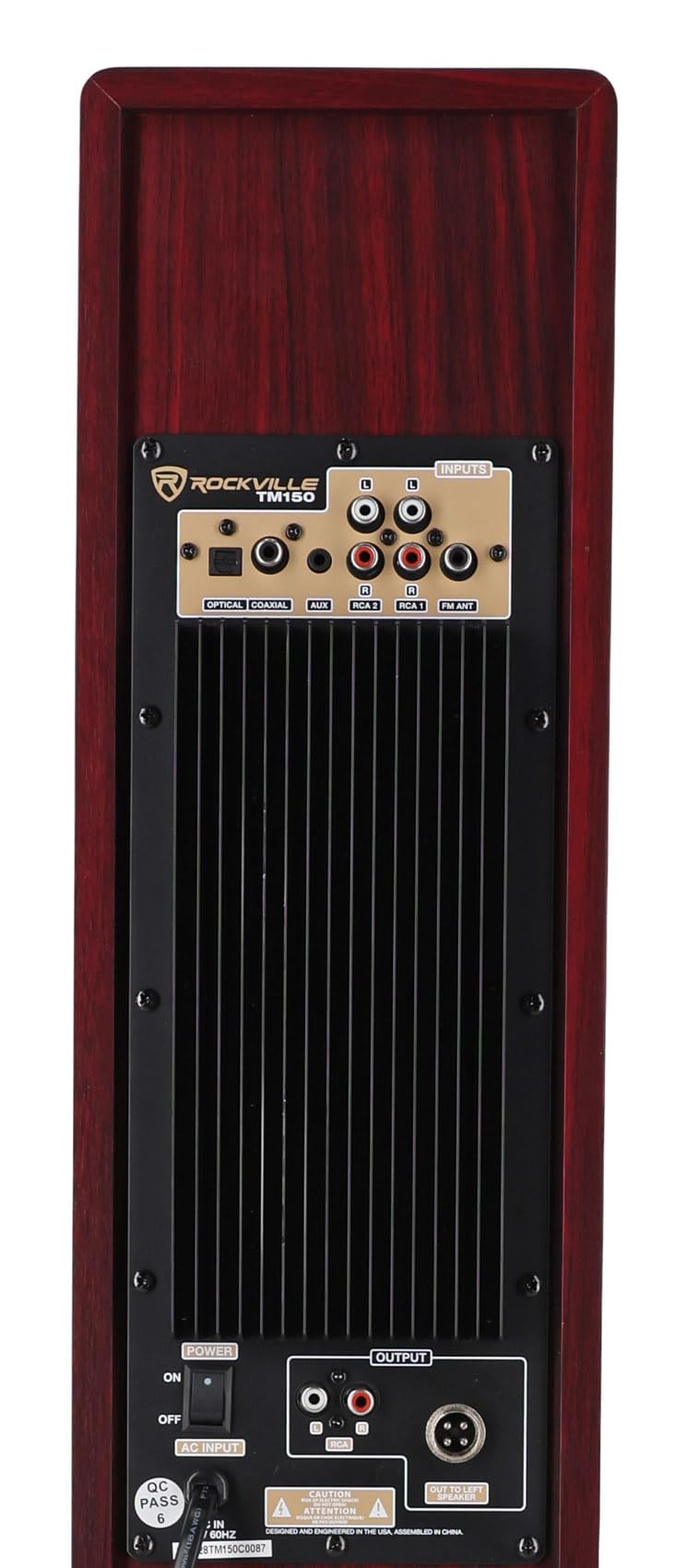 Rockville TM150D Powered Home Theater Tower Speaker System, Dark Wood, 1000W, 10" Subwoofers, Bluetooth, USB/SD Playback, FM Radio, Remote Control, Karaoke Ready, Perfect for Home Entertainment