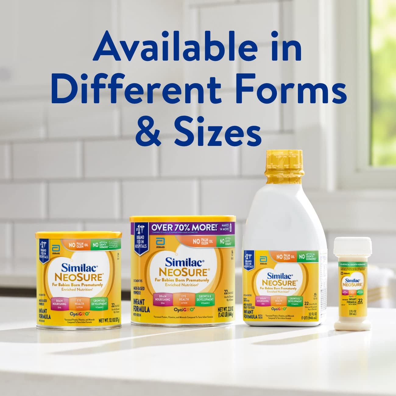 Similac NeoSure Premature Post-Discharge Infant Formula, Baby Formula Powder, 22.8-oz Value Can, Pack of 4