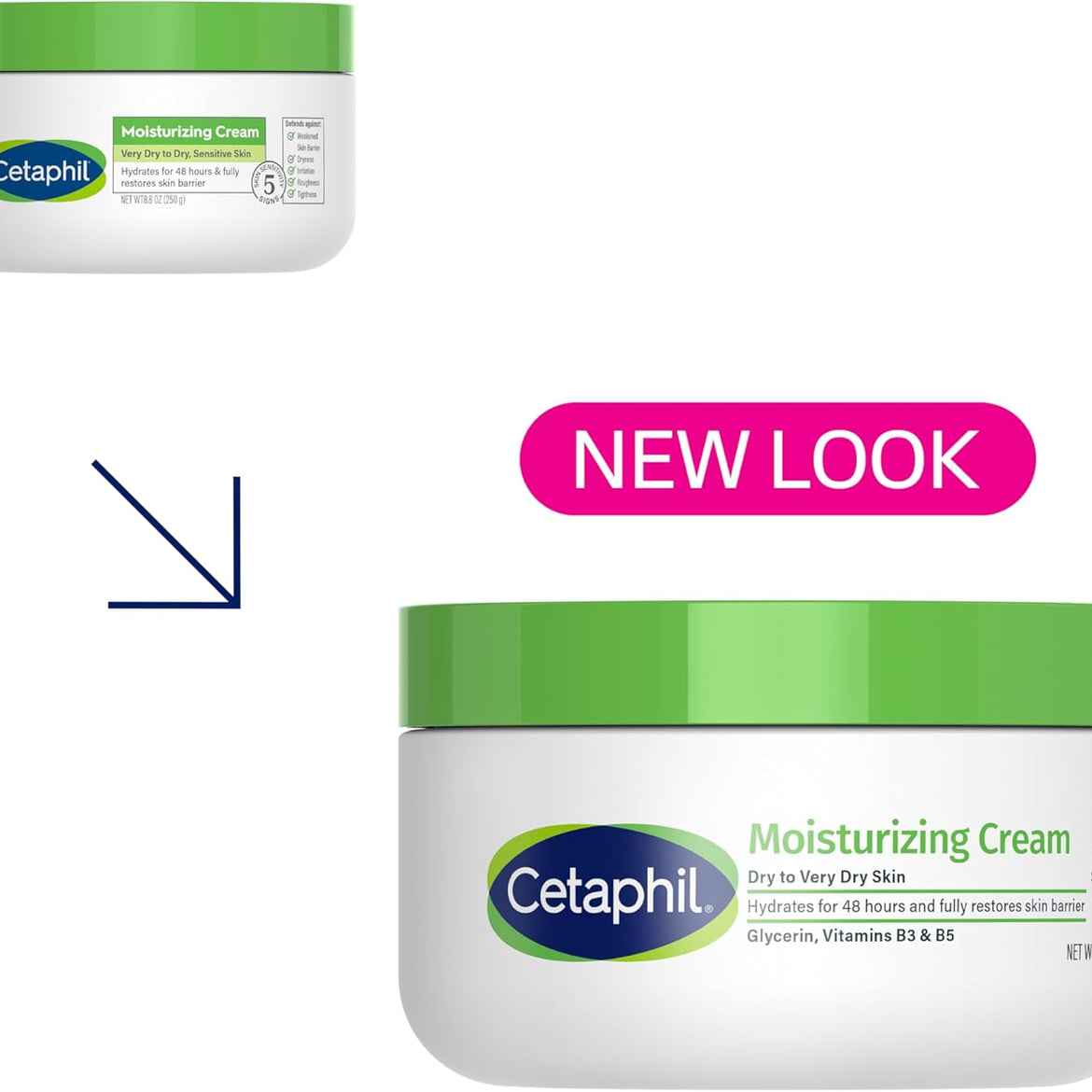 Cetaphil Moisturizing Cream, Face & Body Moisturizer for Men & Women, Dry to Very Dry and Sensitive Skin, Unscented, 453g