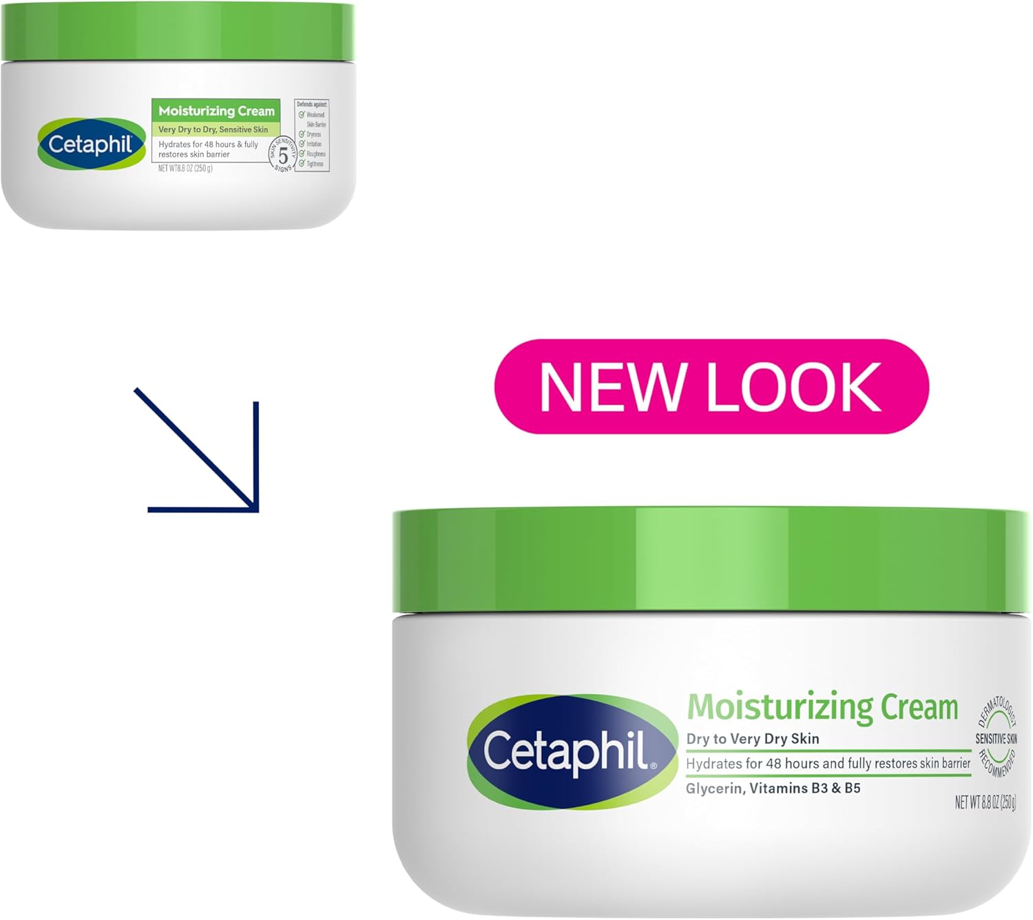 Cetaphil Moisturizing Cream, Face & Body Moisturizer for Men & Women, Dry to Very Dry and Sensitive Skin, Unscented, 453g