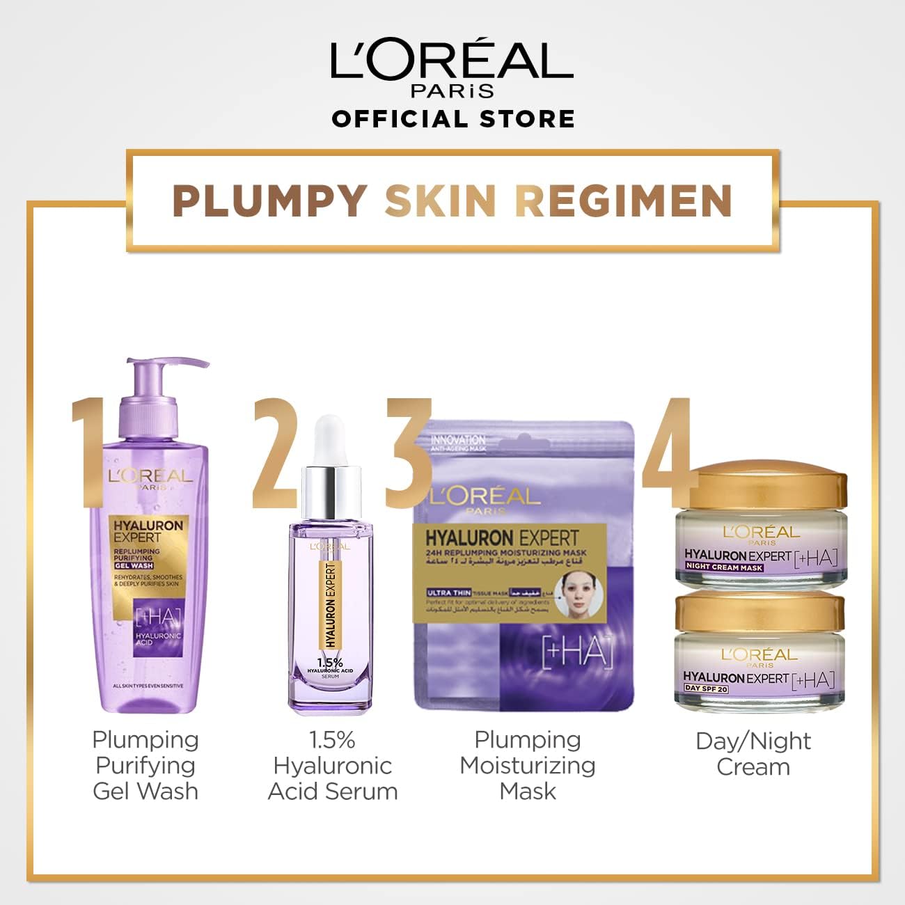 L'Oréal Paris Hyaluron Expert Replumping Face Serum with Hyaluronic Acid - 30ml