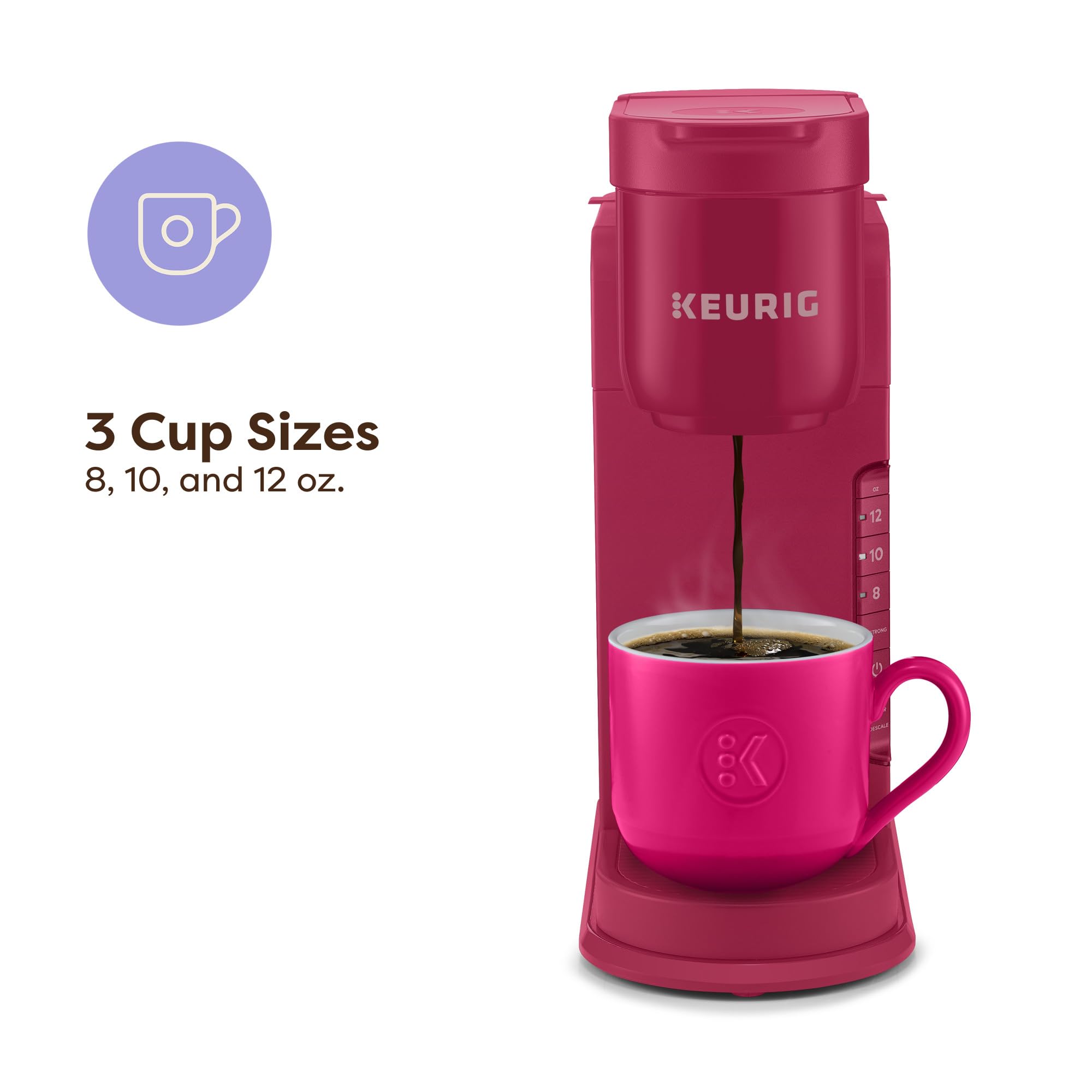 Keurig K-Express Single Serve K-Cup Pod Coffee Maker, 3 Brew Sizes, Strong Button Feature, 42oz Removable Reservoir, Warm Stone