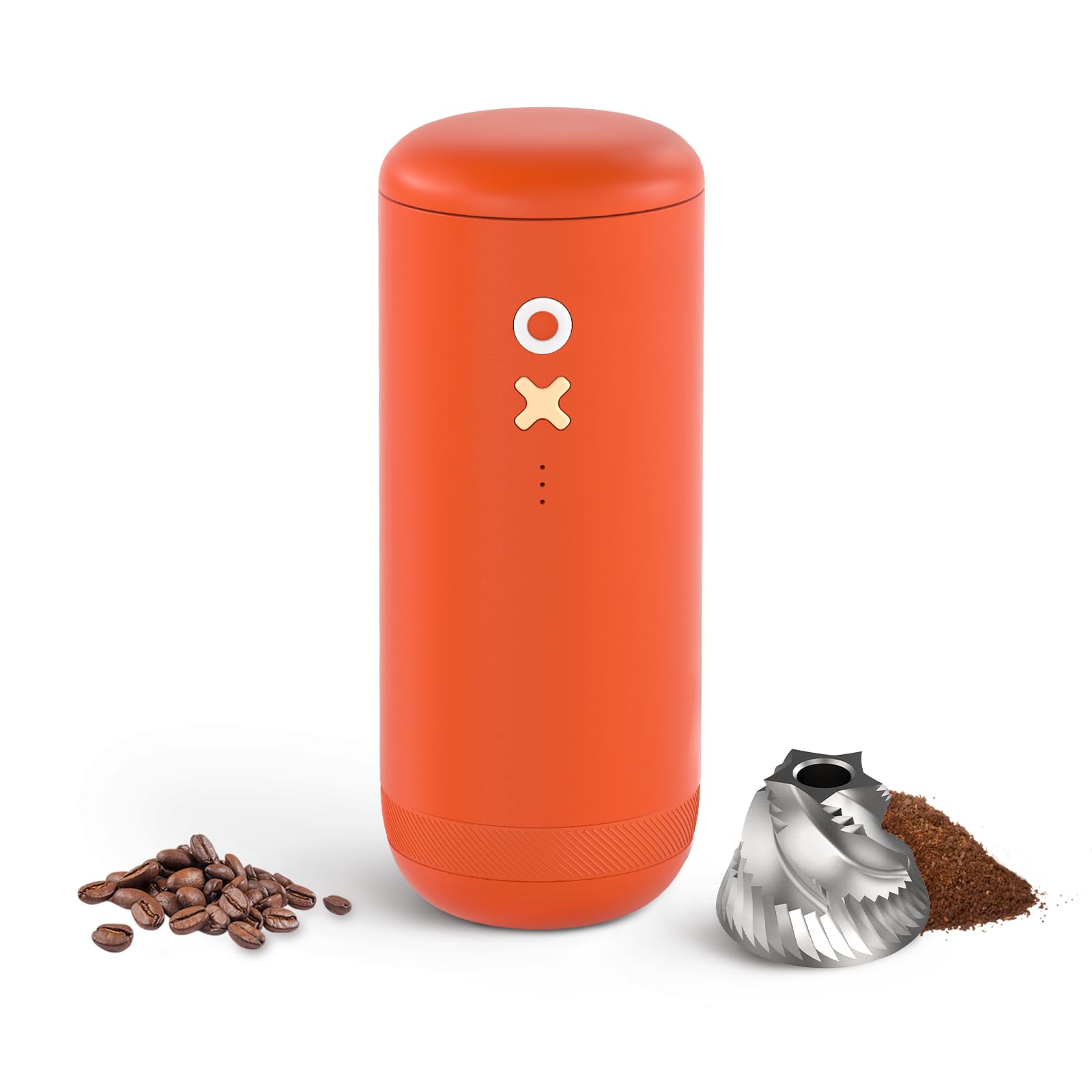 Nuttii Burr Electric Coffee Grinder, Matte Black | Portable, Quiet Adjustable Conical Burr, 20 Grind Settings, Espresso Pour-Over French Press Moka, Home Travel Use