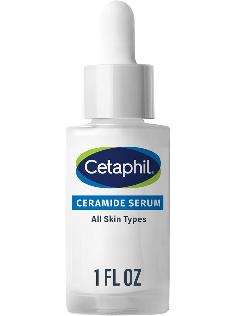 Cetaphil Ceramide Serum, Hydrates and Restores Skin Barrier, Formulated with Ceramides & Centella Asiatica, Designed for Sensitive Skin, Fragrance Free, Dermatologist Tested, 1oz