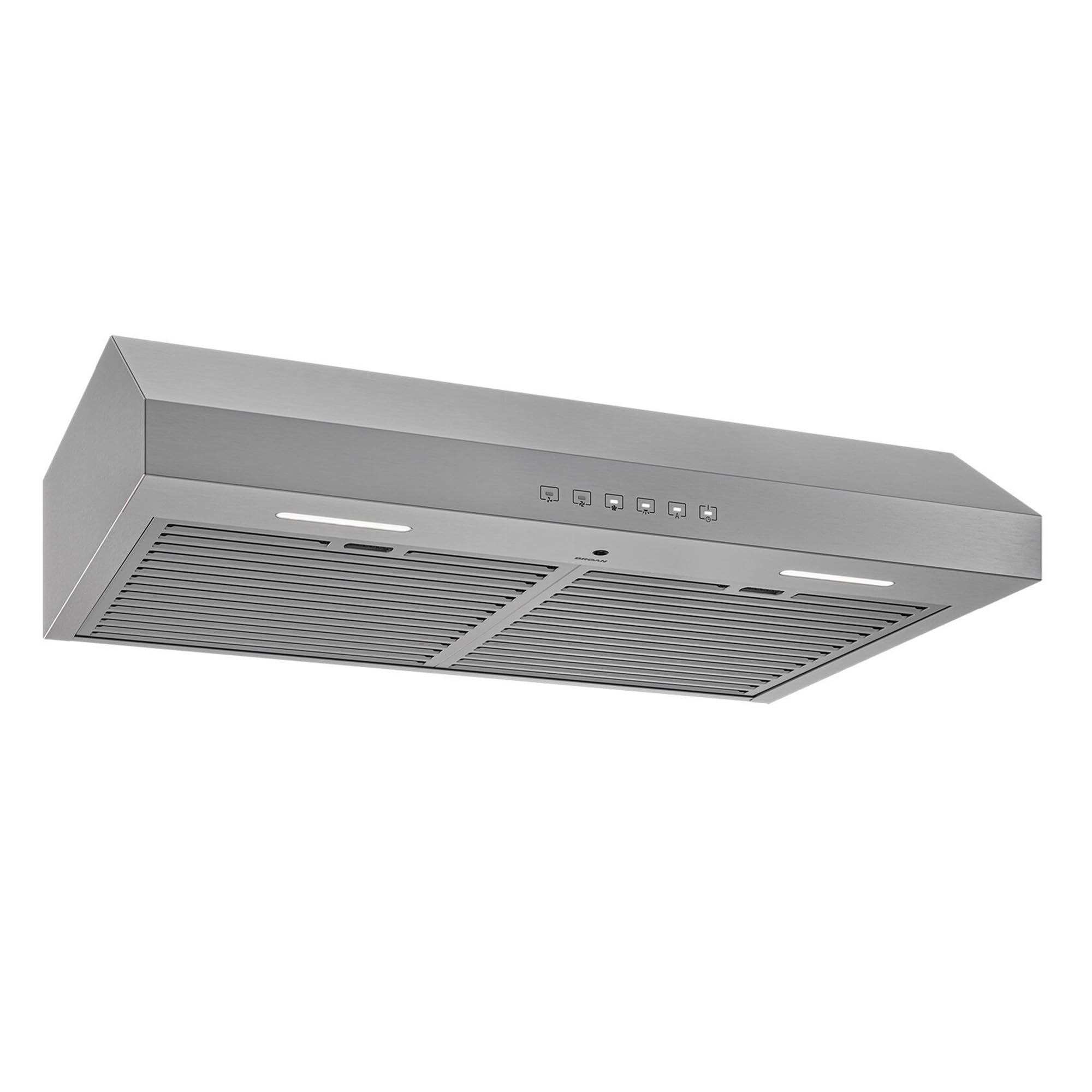 Broan-NuTone BCSQ130SS Three-Speed Glacier Under-Cabinet Range Hood with LED Lights ADA Capable, 1.5 Sones, 375 Max Blower CFM, 30-Inch, Stainless Steel