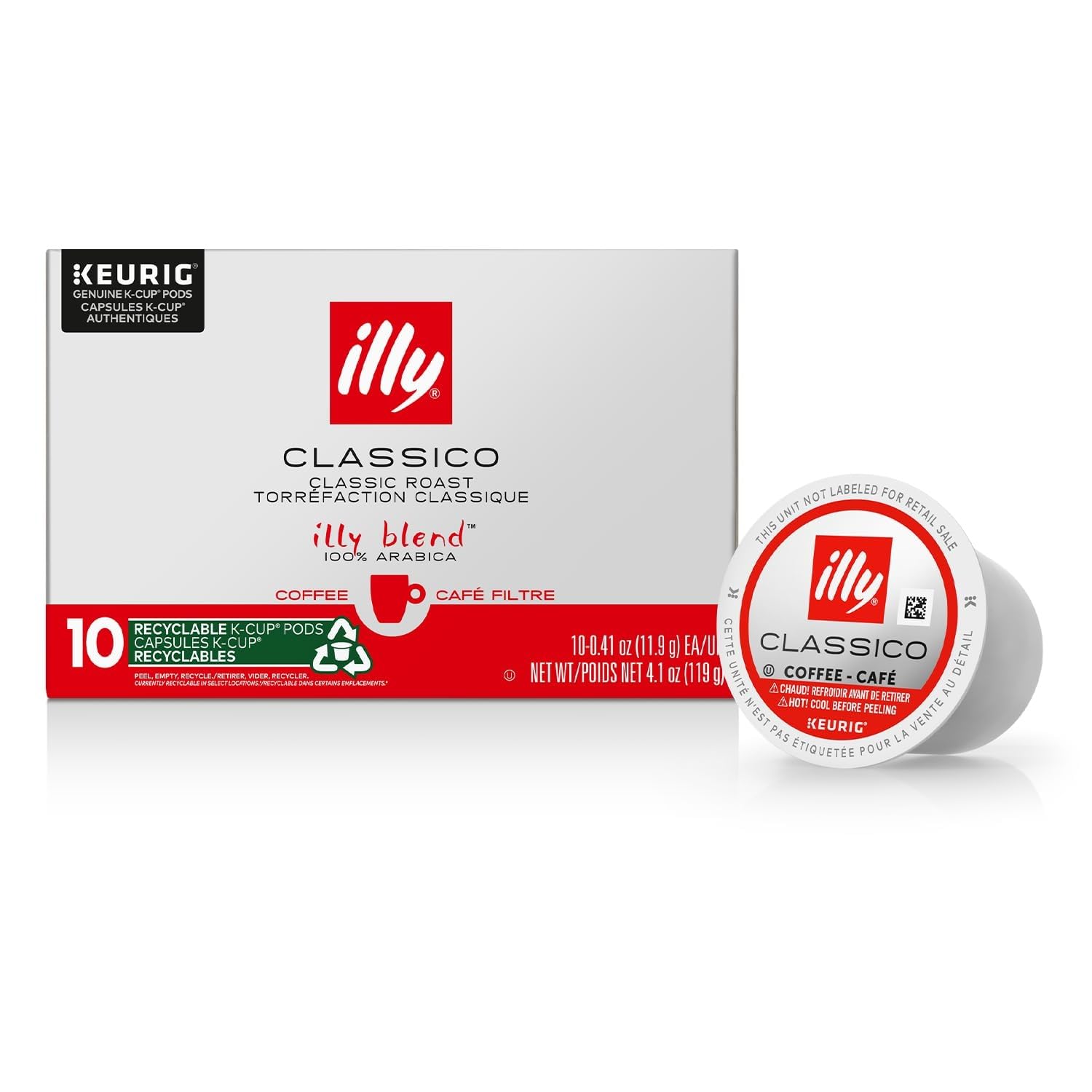 Illy Coffee K Cups - Pods For Keurig Machines – Classico Roast - Caramel, Orange Blossom & Jasmine - Mild, Flavorful & Balanced Flavor - No Preservatives – 32 Count