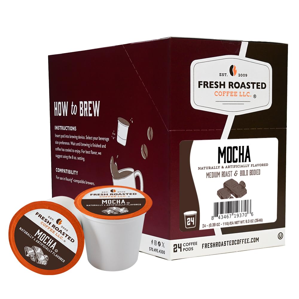 Fresh Roasted Coffee, Italian Roast, Dark, 96 Pods for K Cup Brewers