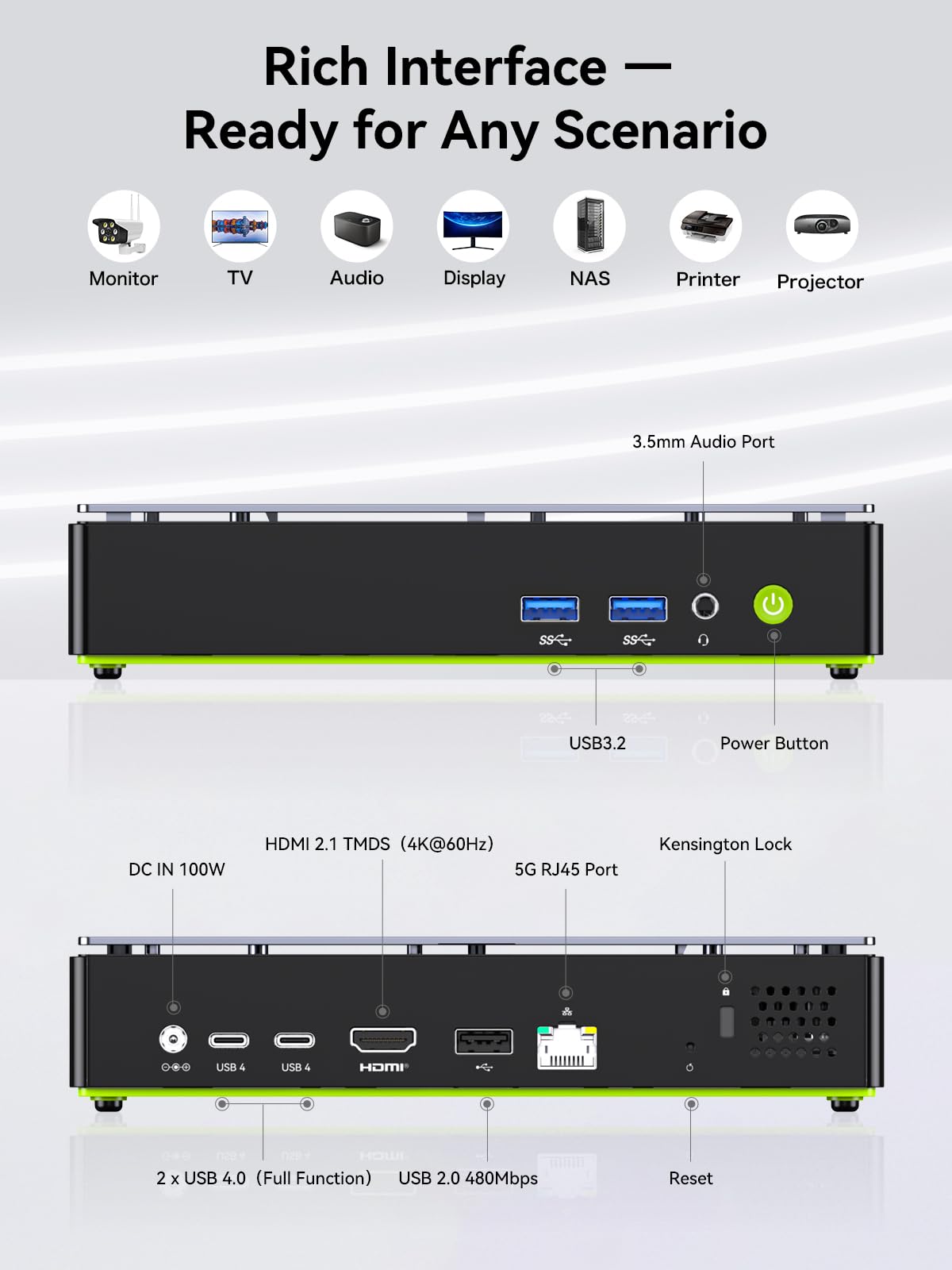 GMKtec G3 Pro Mini PC, Intel Core i3-10110U (Beats 4300U/N150) 16GB DDR4 (Dual Channel) 512GB PCIe M.2 SSD, Desktop Computer 4K Dual HDMI/USB3.2/WiFi 6/BT5.2/2.5GbE for Office, Business