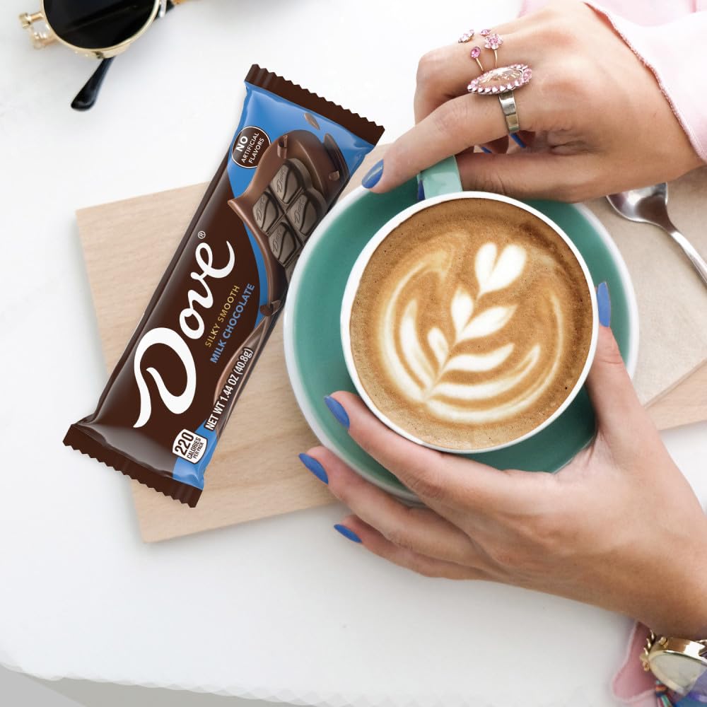 DOVE Dark Chocolate Candy Bars, Full Size Candy Bars, Suitable for Snacking, Parties, and Gift Baskets, 1.44 oz (Pack of 18)