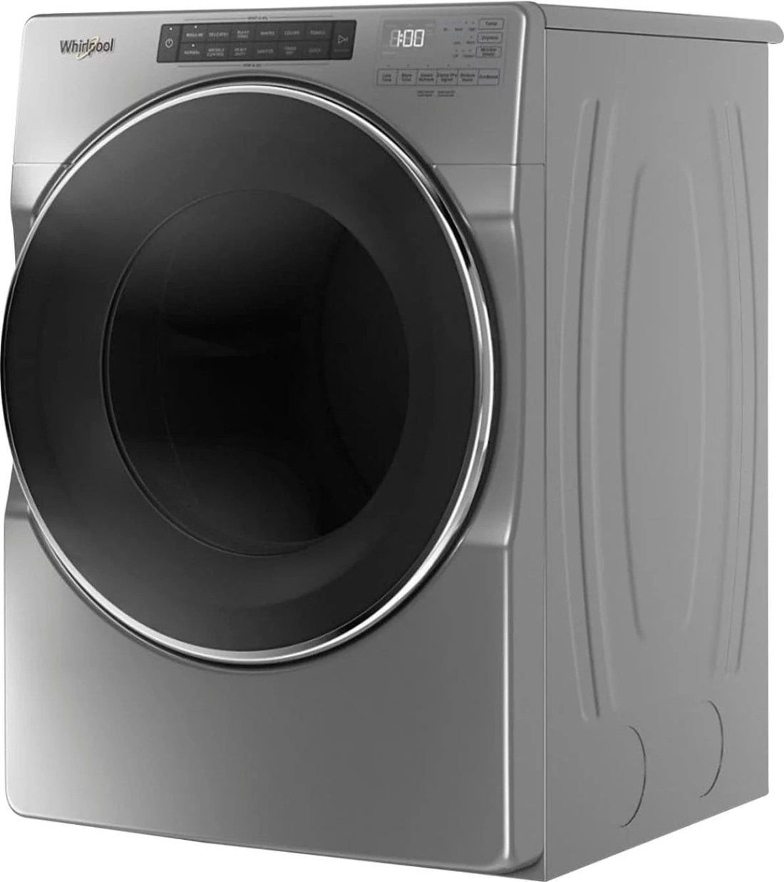 Whirlpool – 4.5 Cu. Ft. High Efficiency Stackable Front Load Washer with Steam and Load & Go XL Dispenser – Chrome shadow