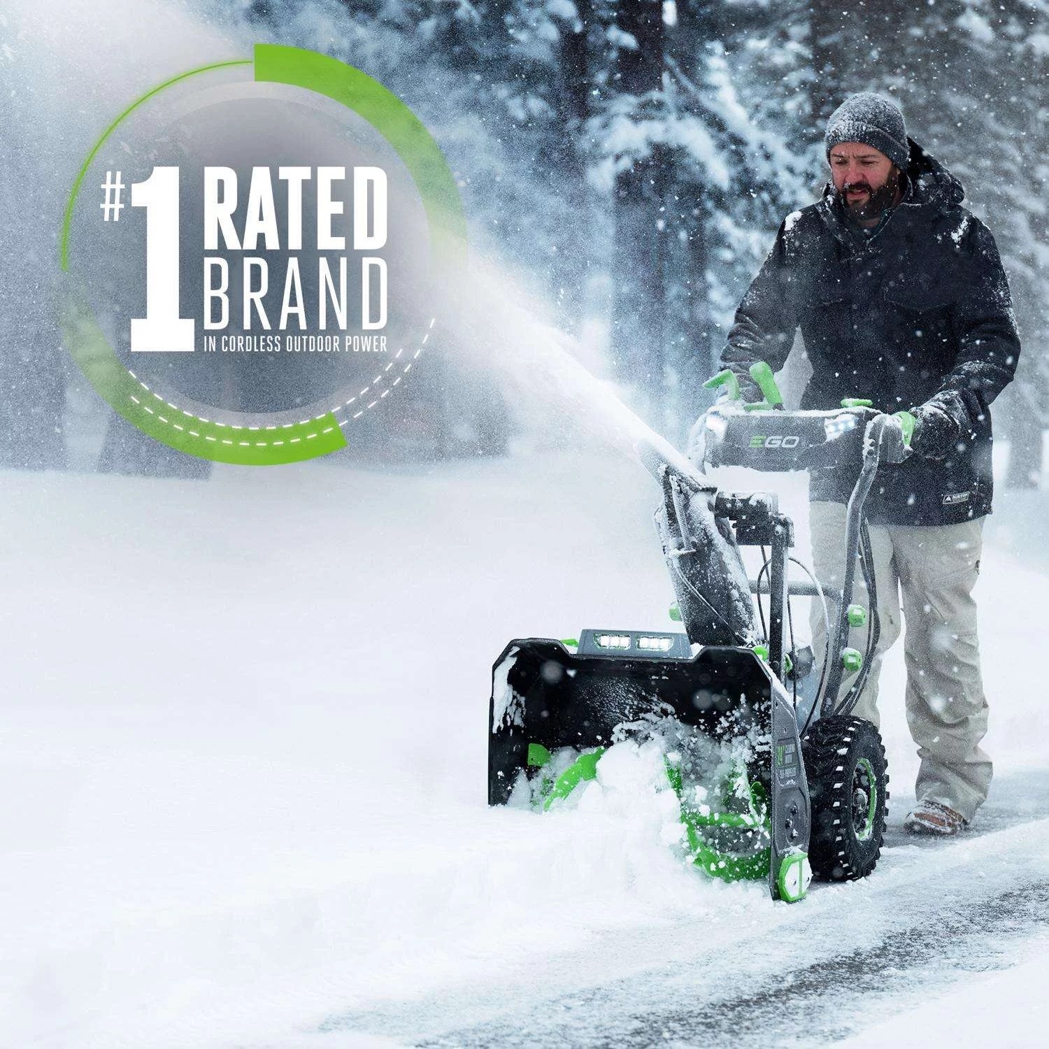 EGO Power+ SNT2405 24 in. Two stage 56 V Battery Snow Blower Kit (Battery & Charger) W/ TWO 7.5 AH BATTERIES