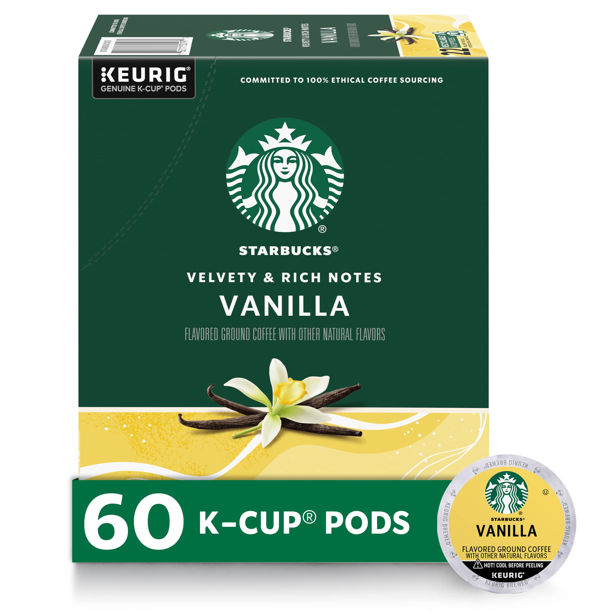 Starbucks K-Cup Coffee Pods, Starbucks Blonde Roast Hot or Iced Coffee, Veranda Blend, 96 Keurig Pods
