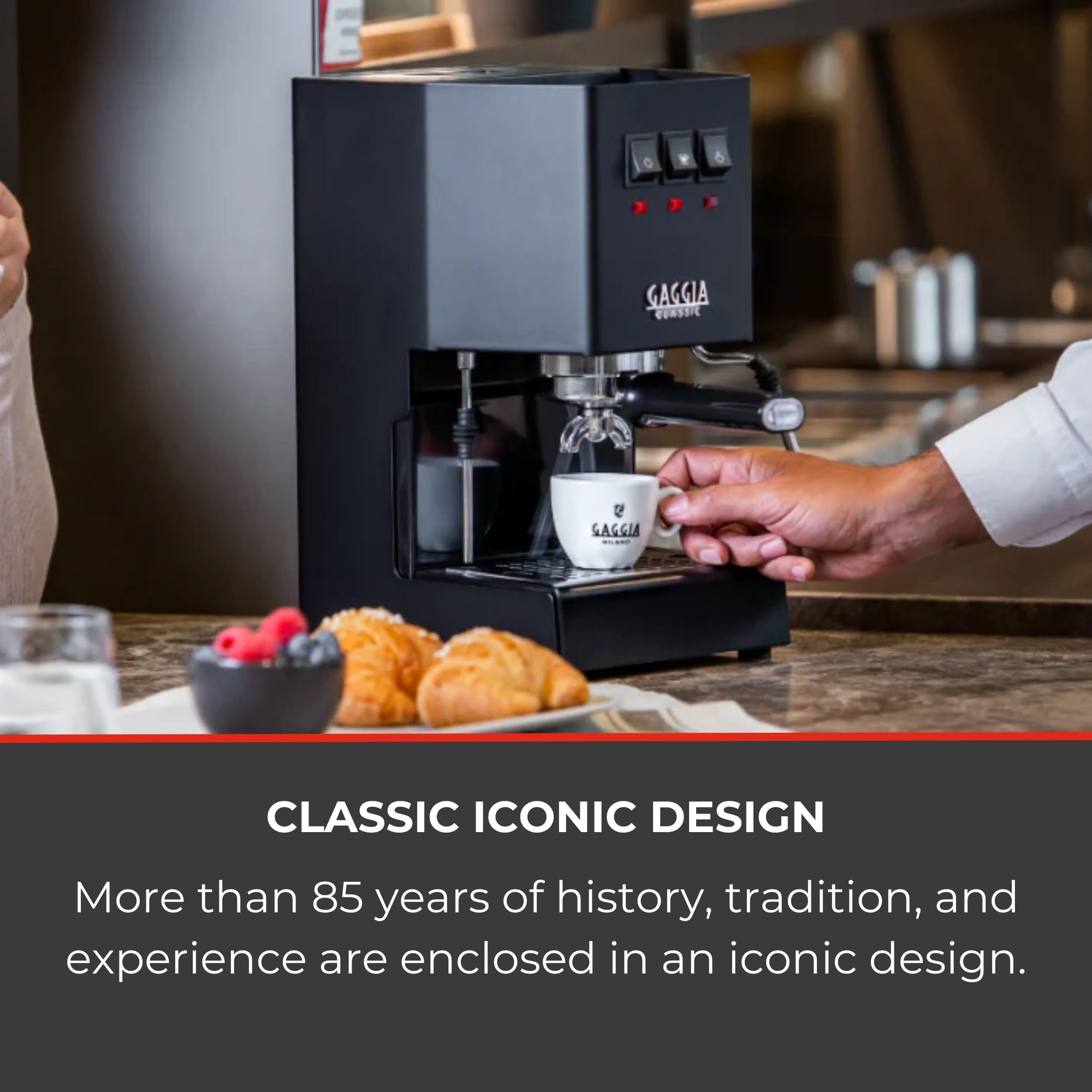 Gaggia RI9380/46 E24 Espresso Machine, Brushed Stainless Steel