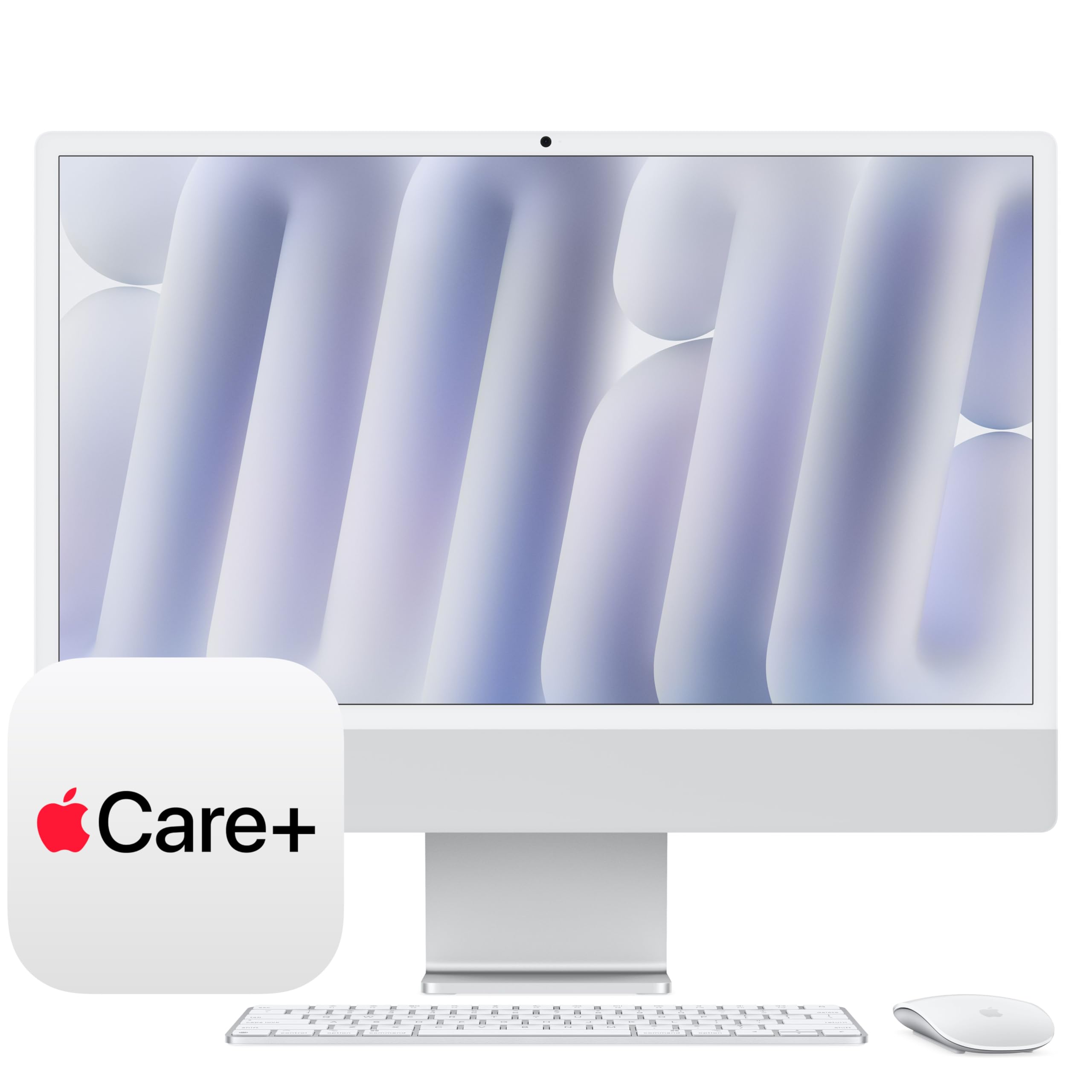 Apple 2024 iMac All-in-One Desktop Computer with M4 chip with 8-core CPU and 8-core GPU: Built for Apple Intelligence, 24-inch Retina Display, 16GB Unified Memory, 256GB SSD Storage; Silver