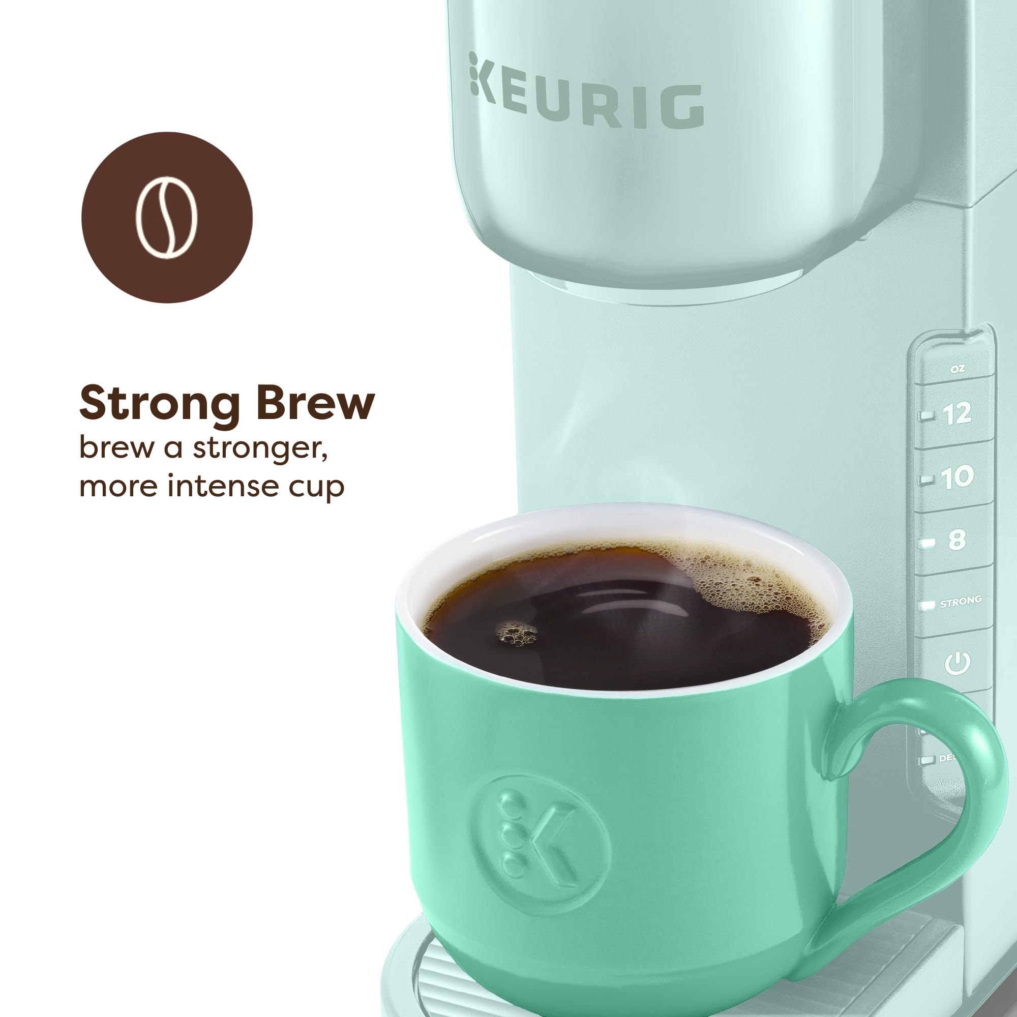 Keurig K-Express Single Serve K-Cup Pod Coffee Maker, 3 Brew Sizes, Strong Button Feature, 42oz Removable Reservoir, Warm Stone