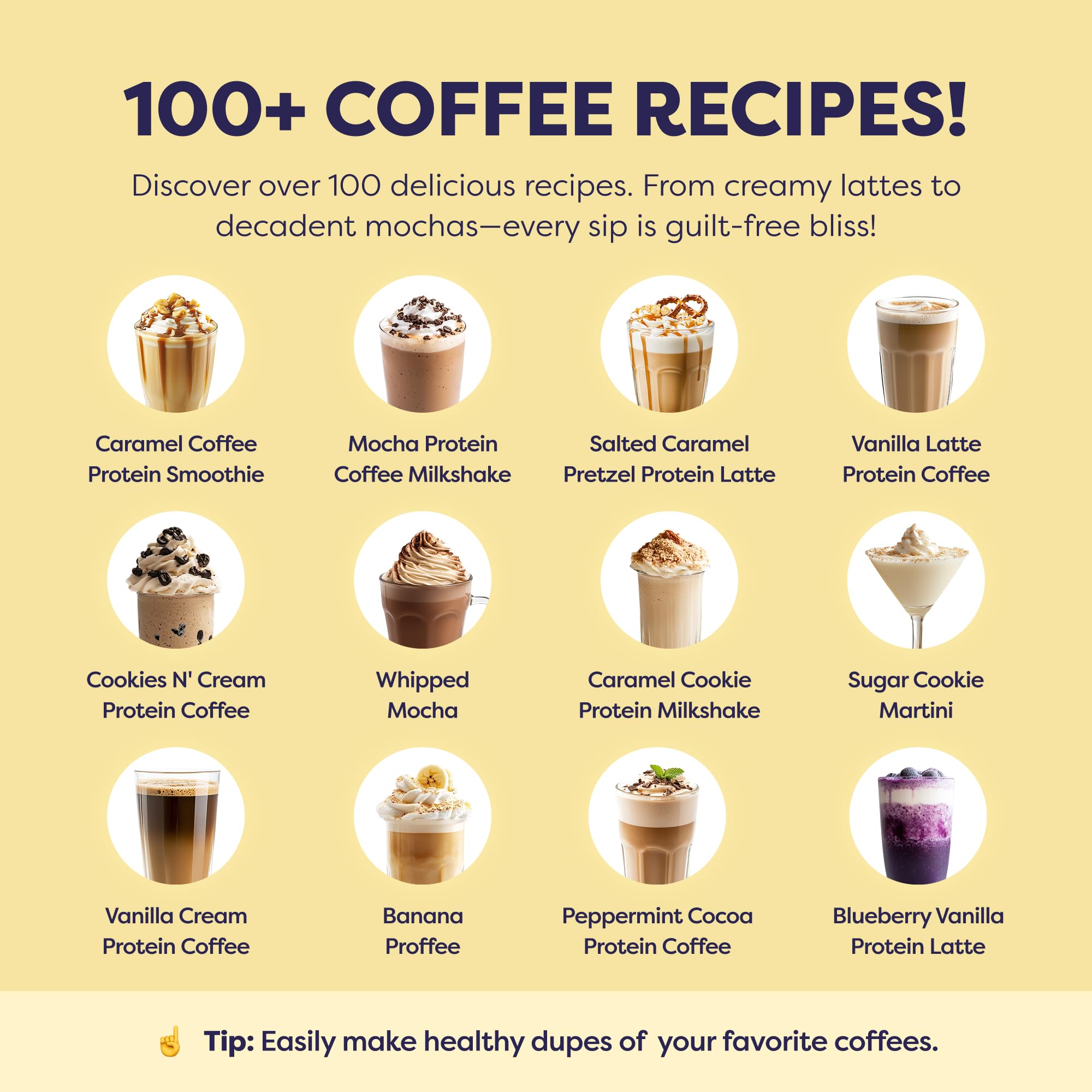 Caramel Protein Iced Coffee - Premium Whey Protein & Instant Iced Coffees - 100% Natural Cold Brew - Zero Artificial Flavors & Sweeteners, 80 mg Caffeine Per Serving, No Added Sugar, 20 Servings