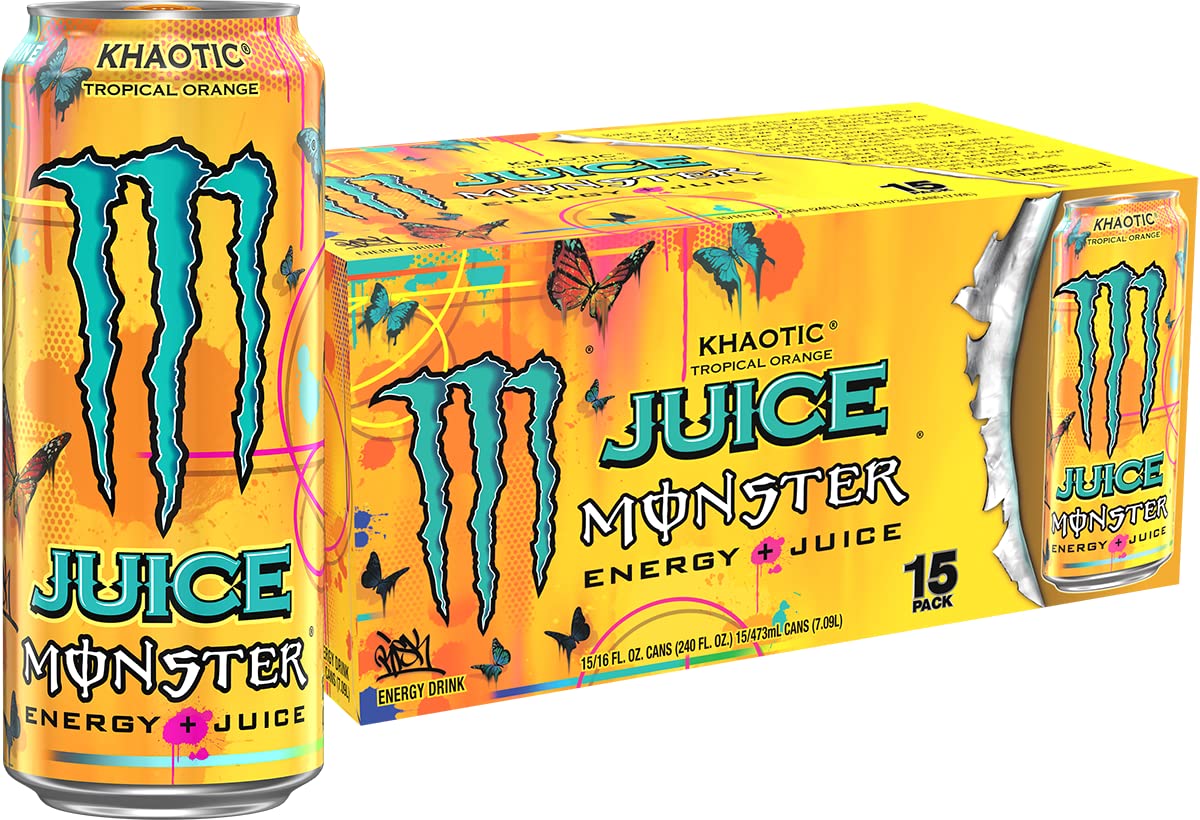 Monster Energy, Lo-Carb Monster, Low Carb Energy Drink, 16 Ounce | Pack of 15