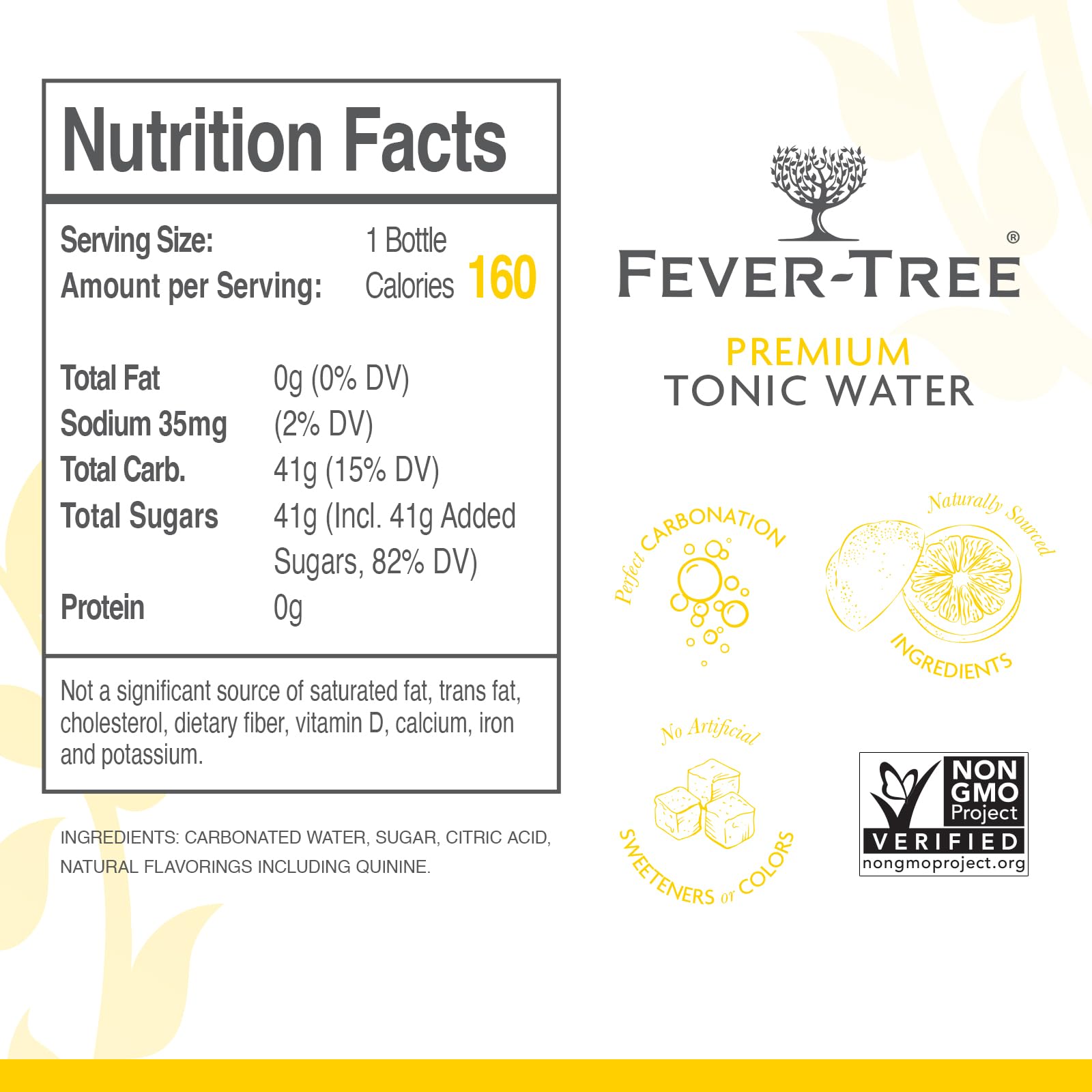 Fever Tree Tonic Water - Premium Quality Mixer - Refreshing Beverage for Cocktails & Mocktails. Naturally Sourced Ingredients, No Artificial Sweeteners or Colors - 150 ML Cans - Pack of 24