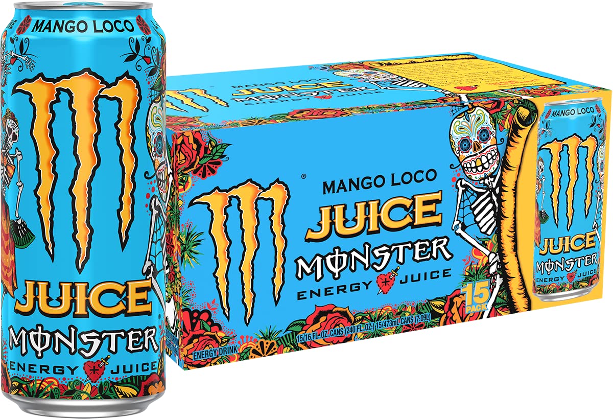 Monster Energy, Lo-Carb Monster, Low Carb Energy Drink, 16 Ounce | Pack of 15