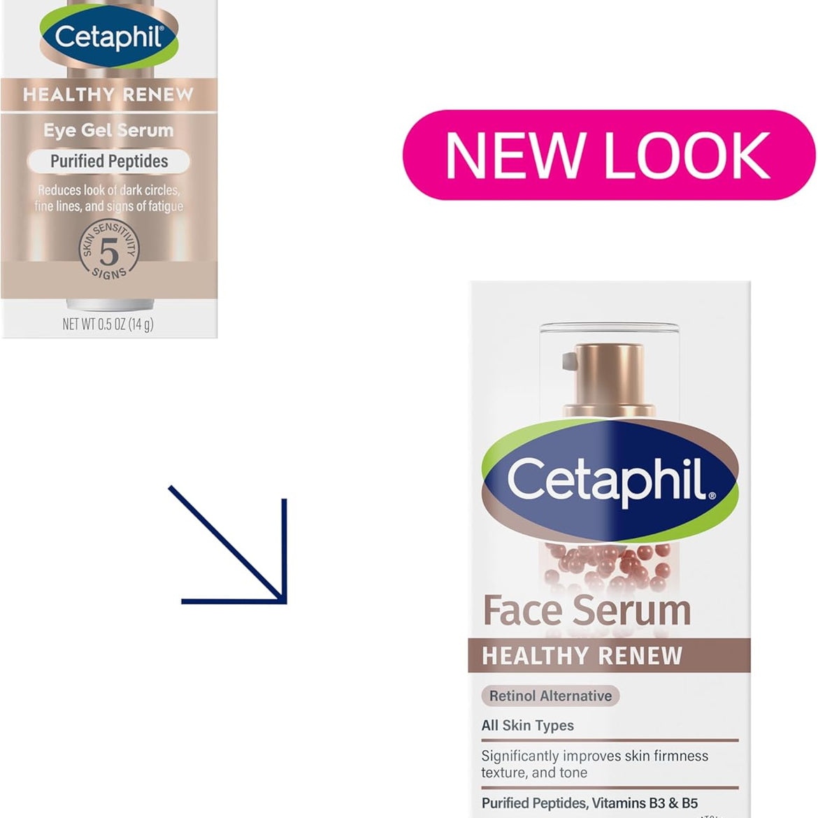 Cetaphil Anti Aging Healthy Renew 1 Oz Retinol Alternative Facial Serum With Niacinamide Peptides Sensitive Skin Care With Vitamin B Complex Fragrance Free