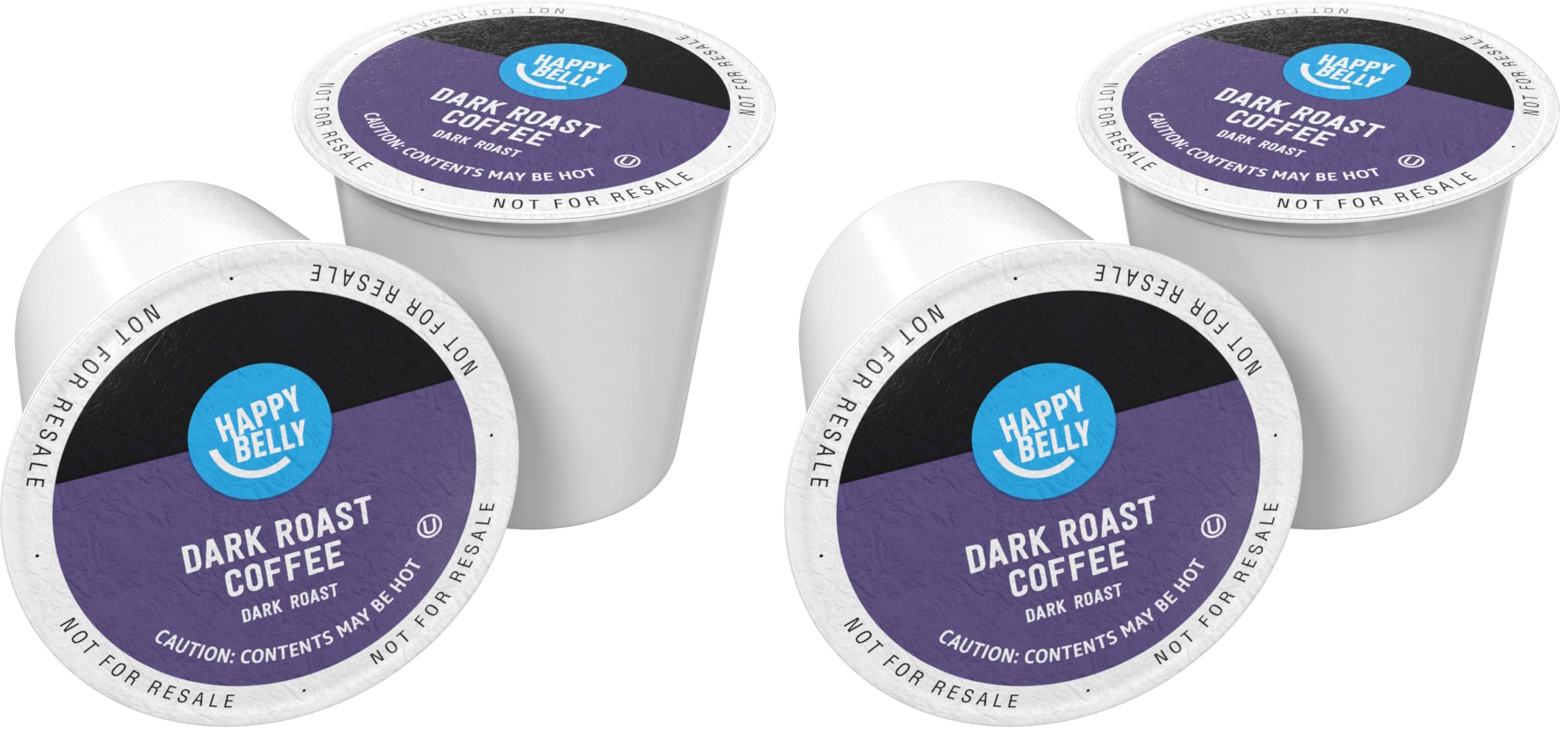 Amazon Brand - Happy Belly Dark Roast Coffee Pods, Compatible with Keurig 2.0 K-Cup Brewers, 100 Count
