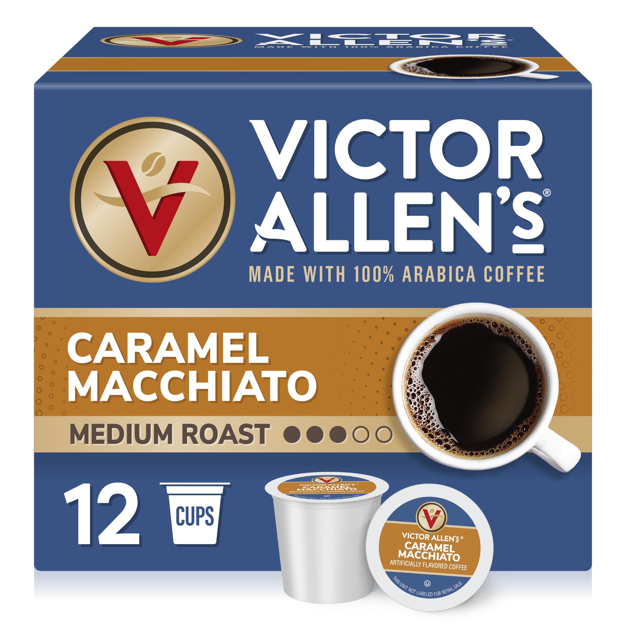 Victor Allen's Coffee Hazelnut Flavored, Medium Roast, 80 Count, Single Serve Coffee Pods for Keurig K-Cup Brewers