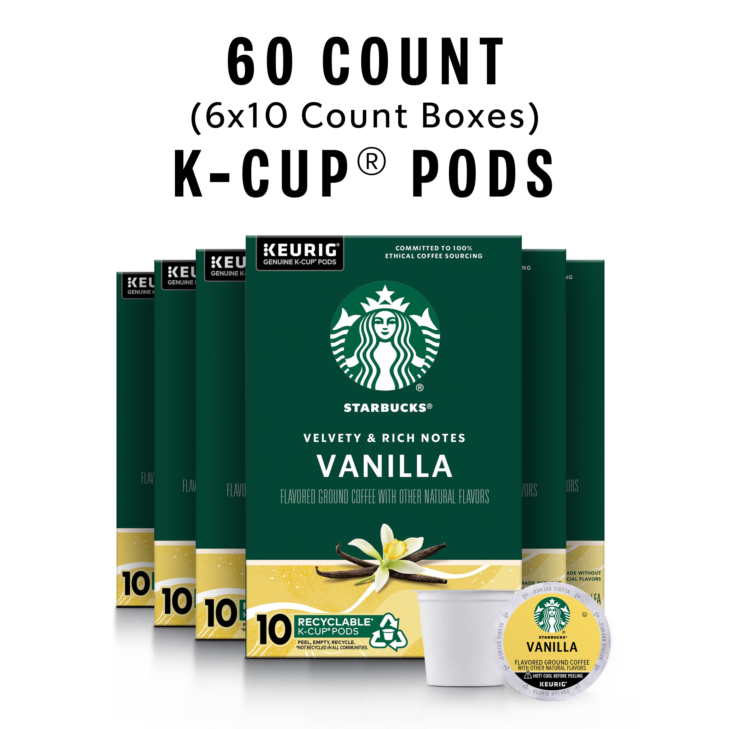 Starbucks K-Cup Coffee Pods, Starbucks Blonde Roast Hot or Iced Coffee, Veranda Blend, 96 Keurig Pods