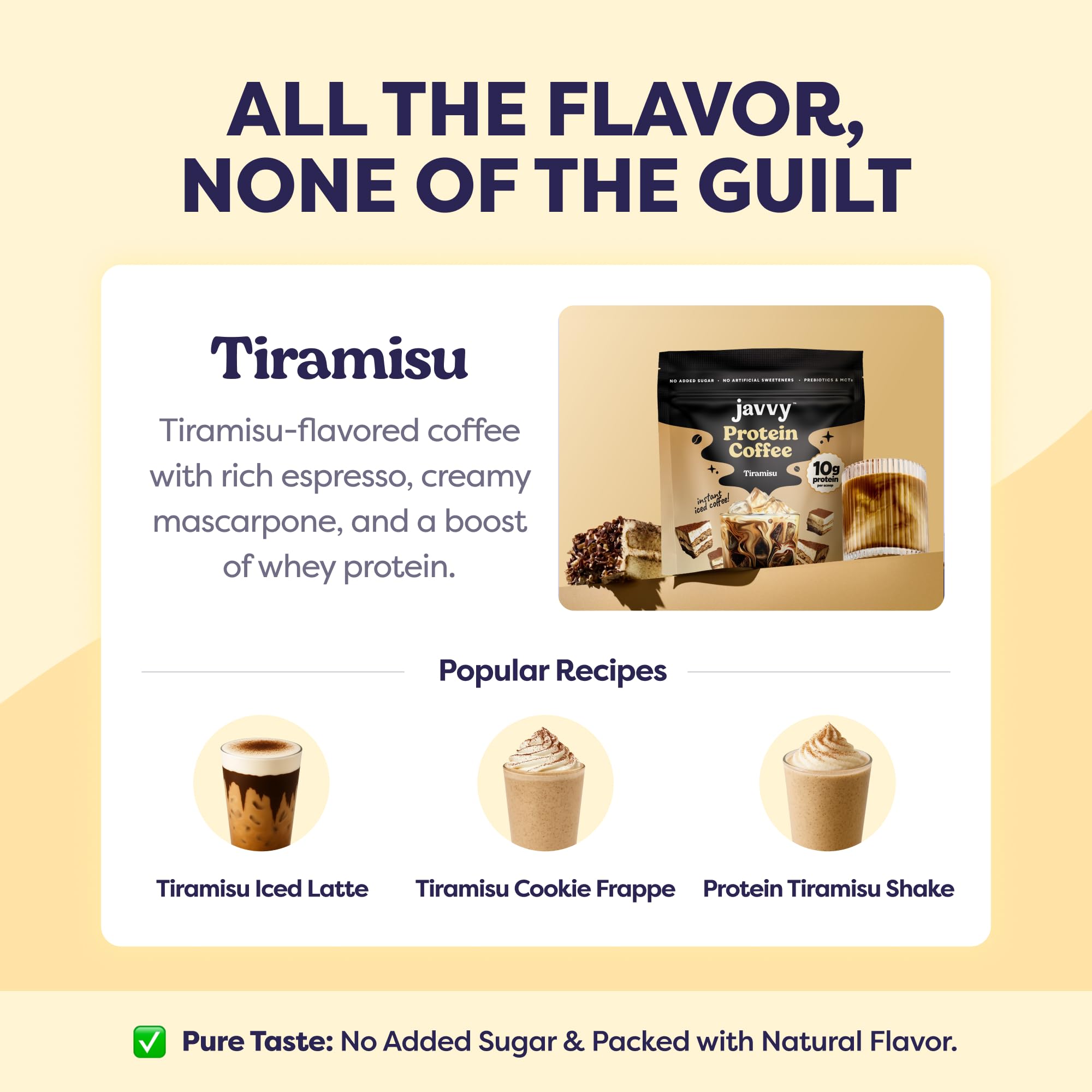 Caramel Protein Iced Coffee - Premium Whey Protein & Instant Iced Coffees - 100% Natural Cold Brew - Zero Artificial Flavors & Sweeteners, 80 mg Caffeine Per Serving, No Added Sugar, 20 Servings
