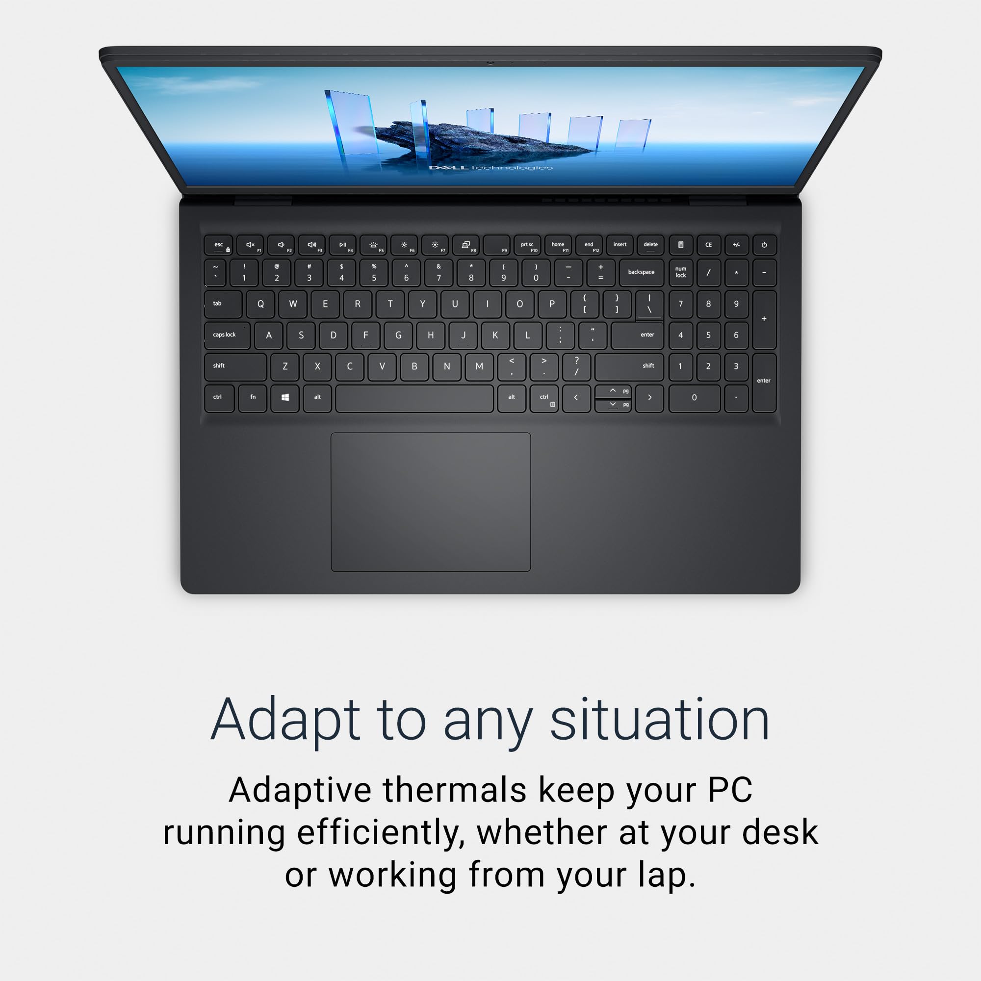 Dell 15 Laptop DC15250-15.6-inch FHD 120Hz Display, Intel Core 3 Processor 100U, 8GB DDR4 RAM, 512GB SSD, Intel UHD Graphics, Windows 11 Home, Onsite Service - Carbon Black