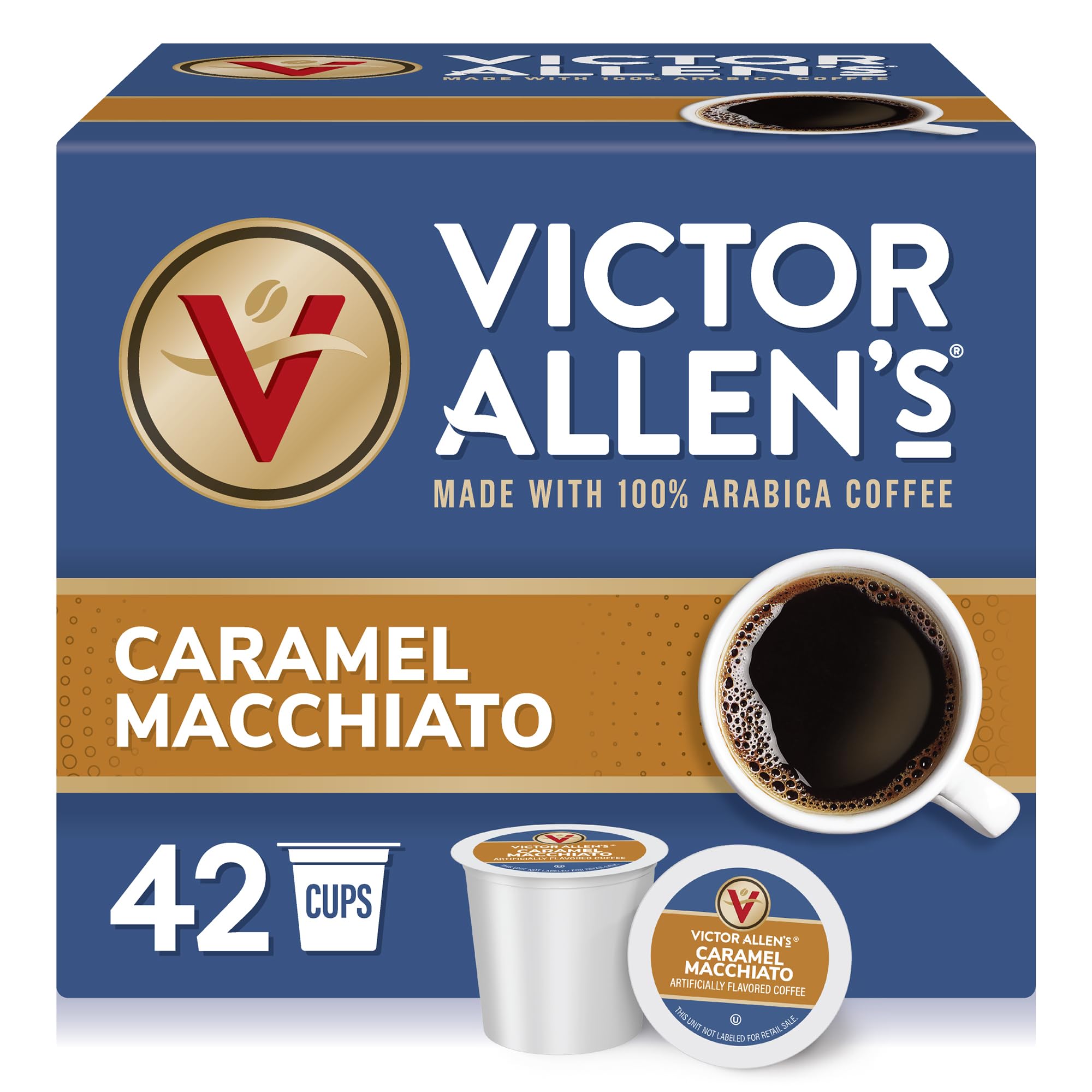 Victor Allen's Coffee Hazelnut Flavored, Medium Roast, 80 Count, Single Serve Coffee Pods for Keurig K-Cup Brewers