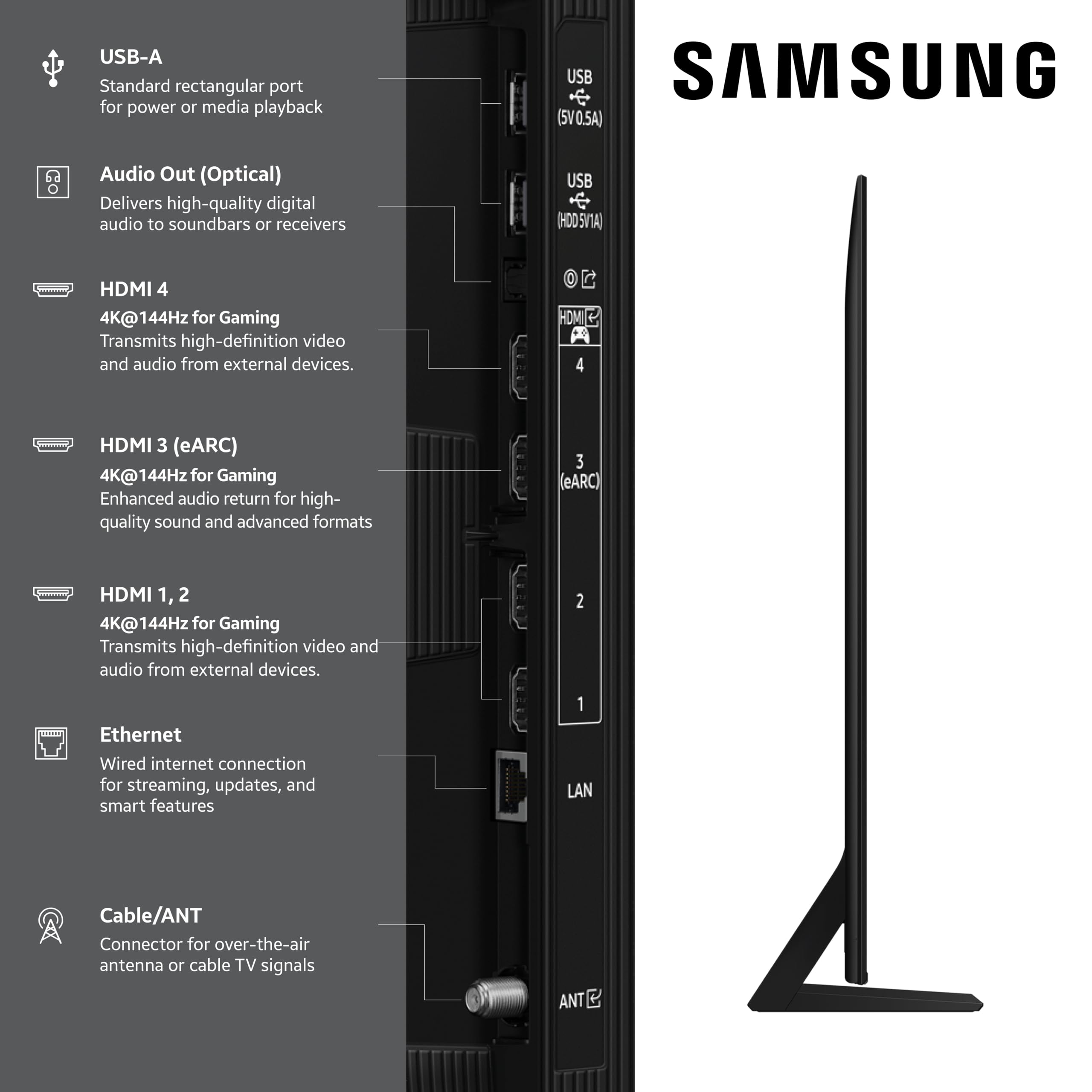 Samsung 85-Inch Class Neo QLED QN70F 4K Mini LED Smart TV (2025 Model) NQ4 AI Gen2 Processor, Quantum Matrix Technology Slim, Motion Xcelerator 144Hz, Samsung Vision AI, Alexa Built-in