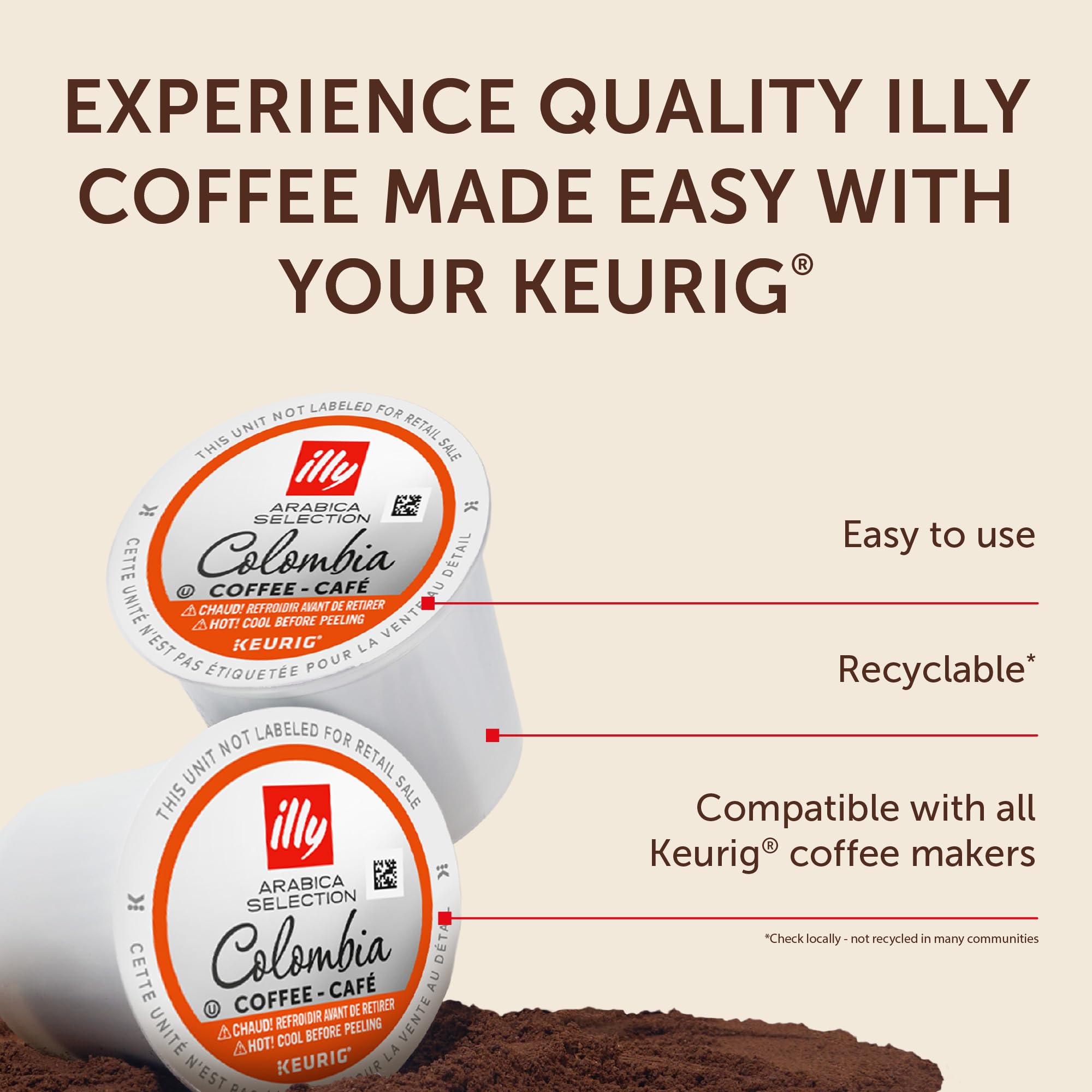 Illy Coffee K Cups - Pods For Keurig Machines – Classico Roast - Caramel, Orange Blossom & Jasmine - Mild, Flavorful & Balanced Flavor - No Preservatives – 32 Count