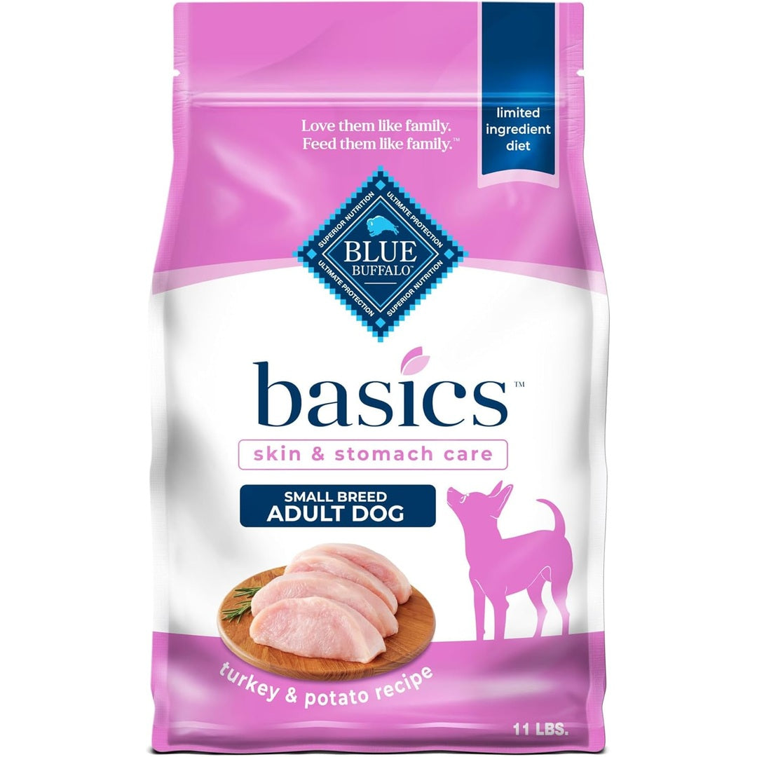 Blue Buffalo Basics Dry Dog Food for Small Breed Adult Dogs, Limited Ingredient Diet, Turkey Recipe, 11-lb. Bag