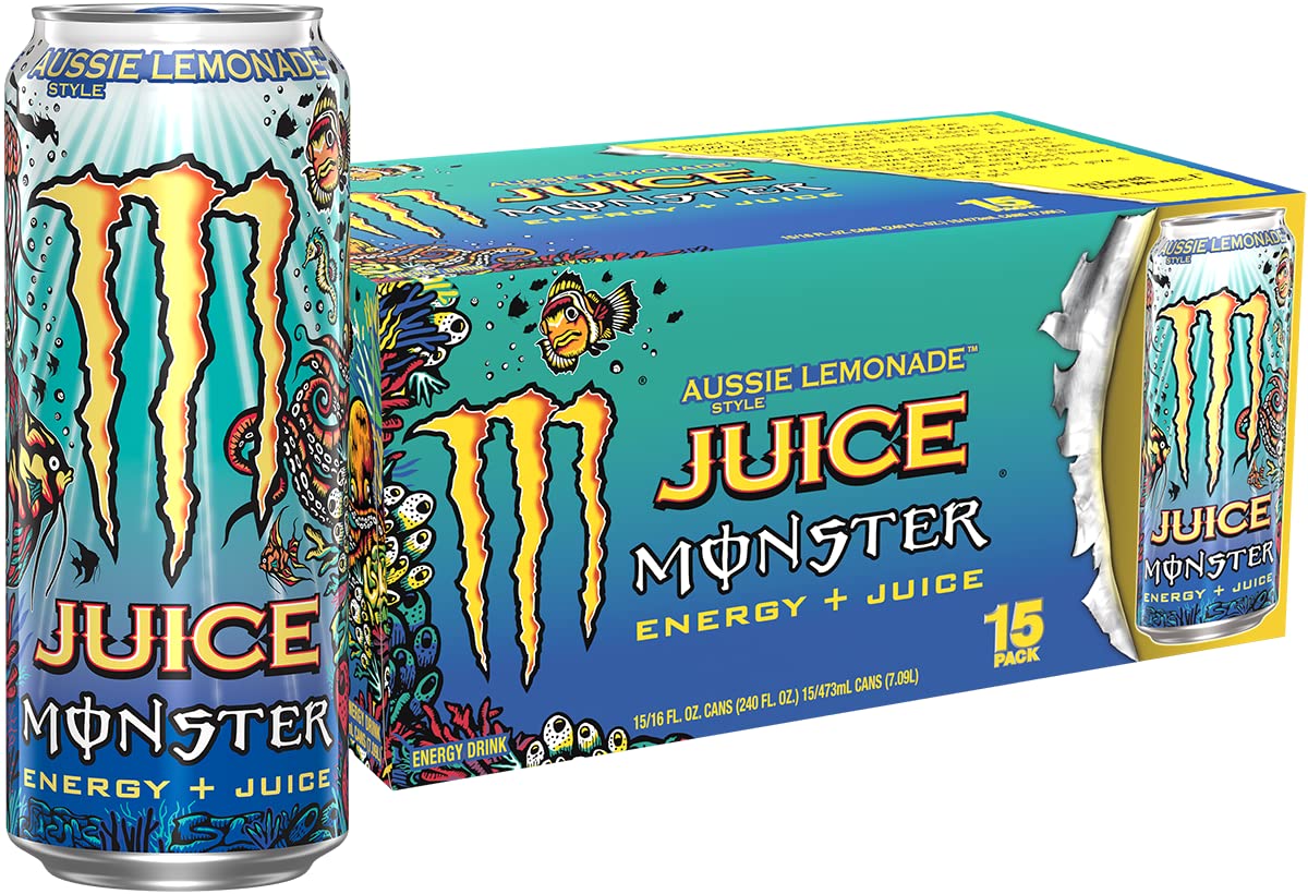 Monster Energy, Lo-Carb Monster, Low Carb Energy Drink, 16 Ounce | Pack of 15