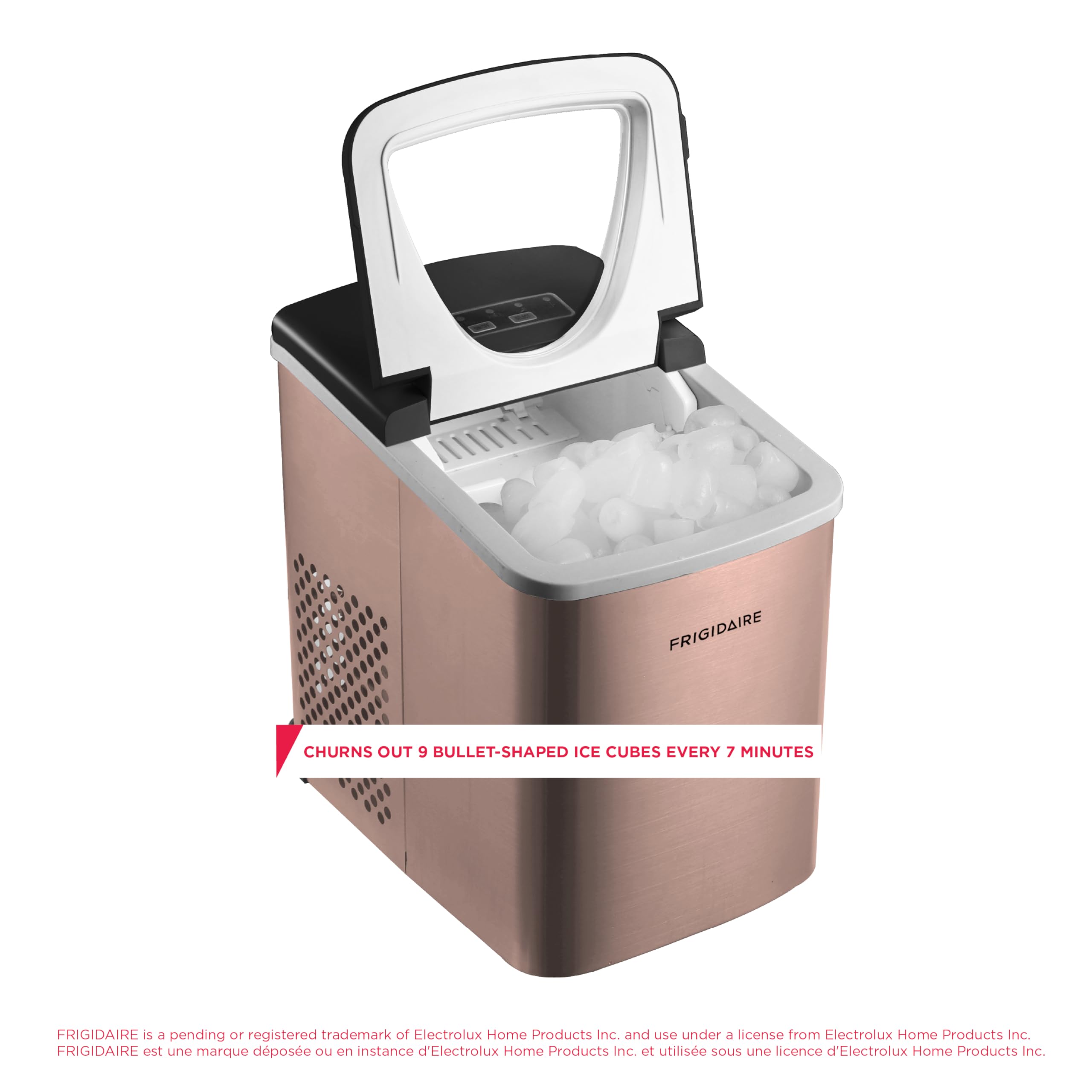 Frigidaire 26 Lbs per Day Portable Compact Maker, Ice Making Machine, Stainless, Medium