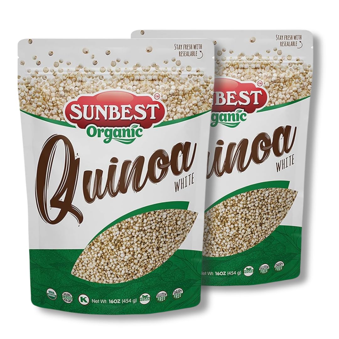 Sunbest Natural Organic Super Seeds Mix, 2-Pack – Raw Chia, Flax Seed, Hemp, Pumpkin & Sunflower Seeds – Great For Trail Mix, Smoothies & Salads – Superfood Blend Rich in Protein & Fiber (32 oz)
