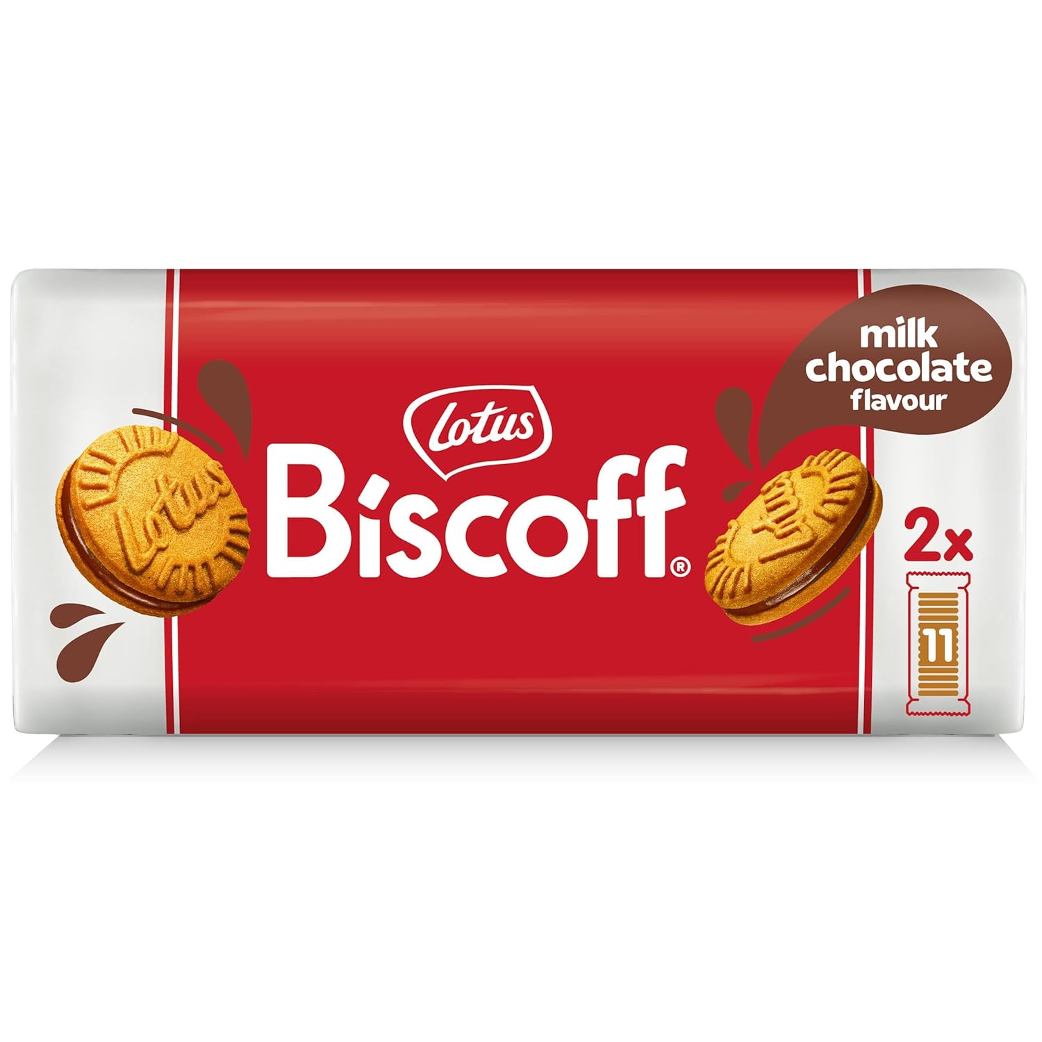 Lotus Biscoff Sandwich Cookies, Milk Chocolate Cream, 15 Cookies per pack, 5.29 Ounce (Pack of 9)