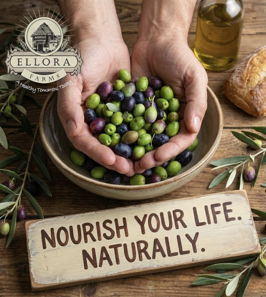 Ellora Farms Olive Oil Extra Virgin, Certified Single Estate PDO, Polyphenol Rich Extra Virgin Olive Oil Cold Pressed & Traceable, Global Gold Awards EVOO, Kosher, Crete, Greece 33.8 Fl oz (1 Ltr)